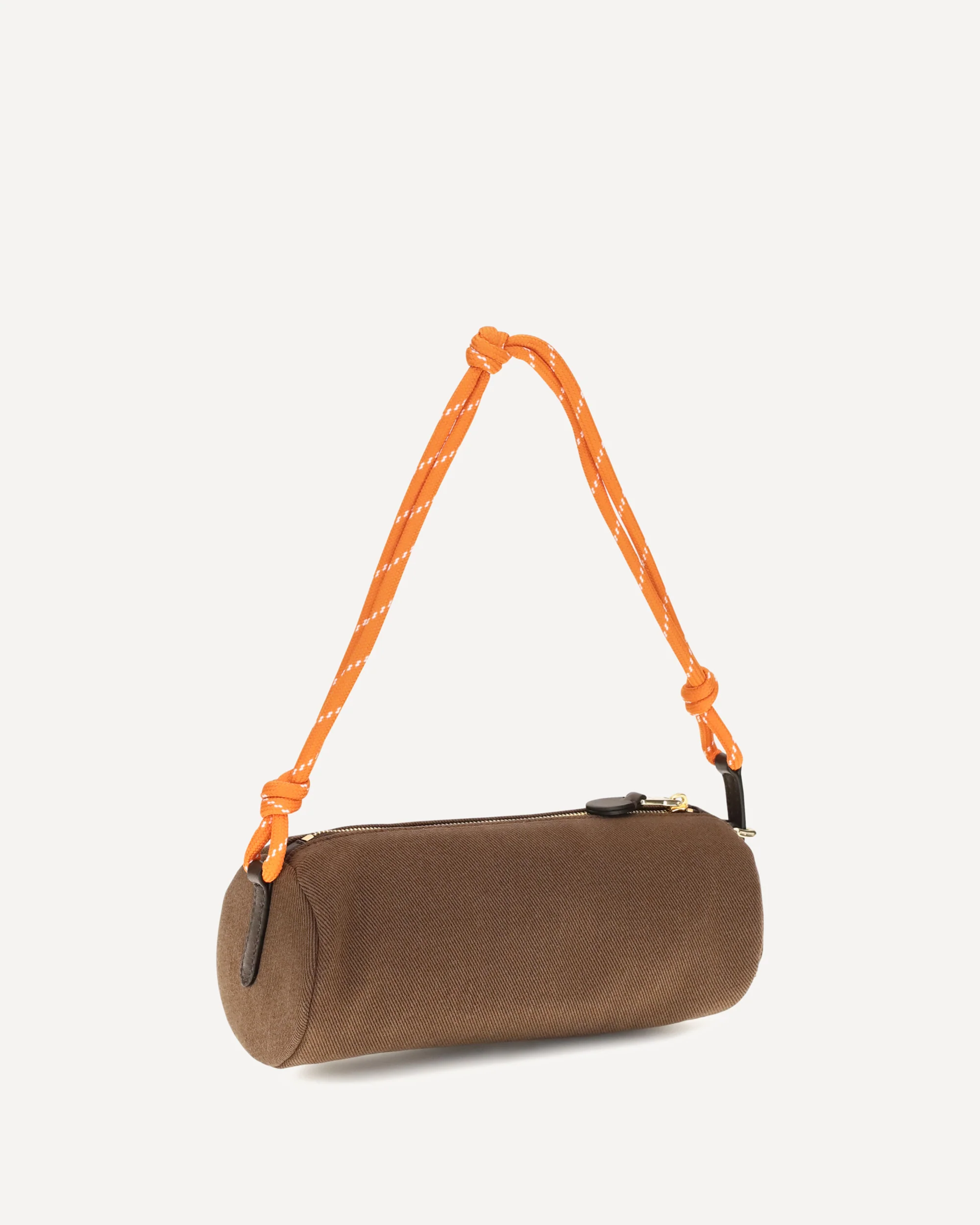 Embroidered logo Shoulder Bag - BROWN | Cheap Luxury Handbags Store,