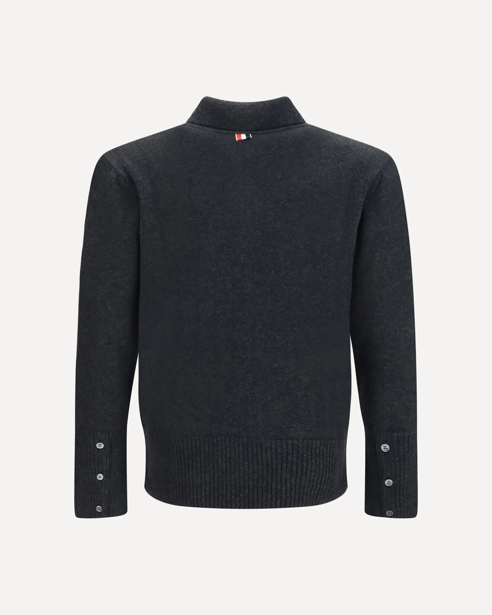 4-Bar cable-knit long-sleeve Polo Sweater - GREY | Cheap Luxury Handbags Store,