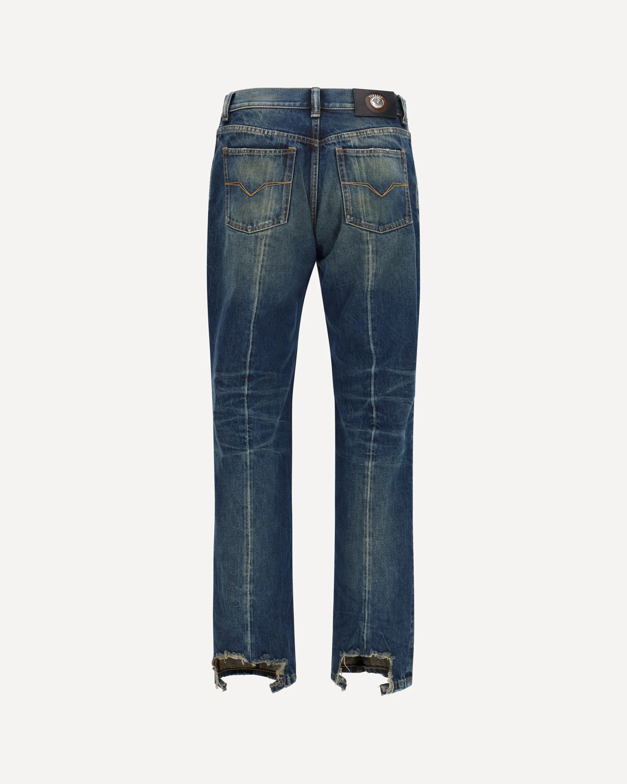 Distressed straight-leg Jeans - BLUE | Cheap Luxury Handbags Store,