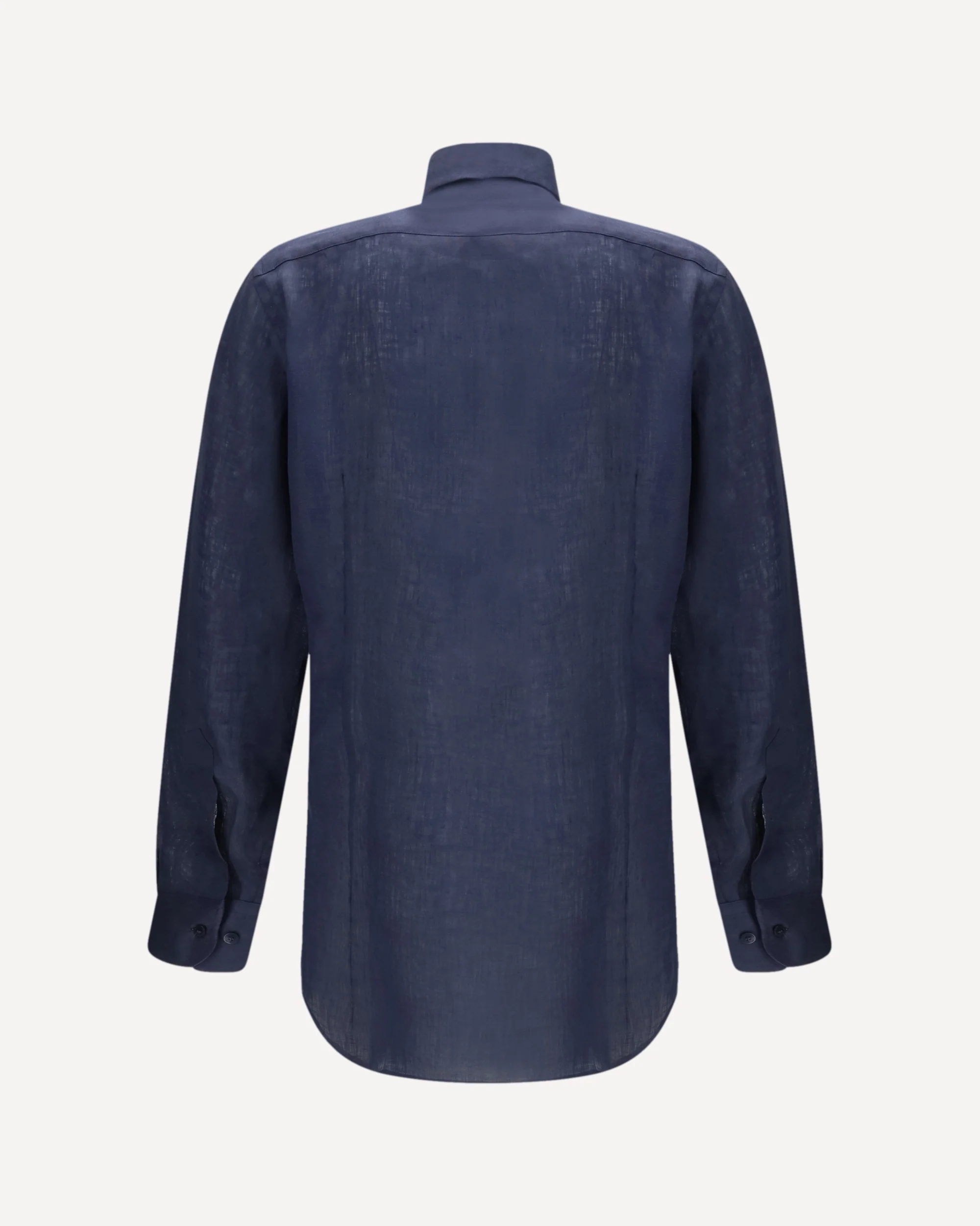 Linen Shirt with contrasting Pegaso embroidery logo - BLUE | Cheap Luxury Handbags Store,