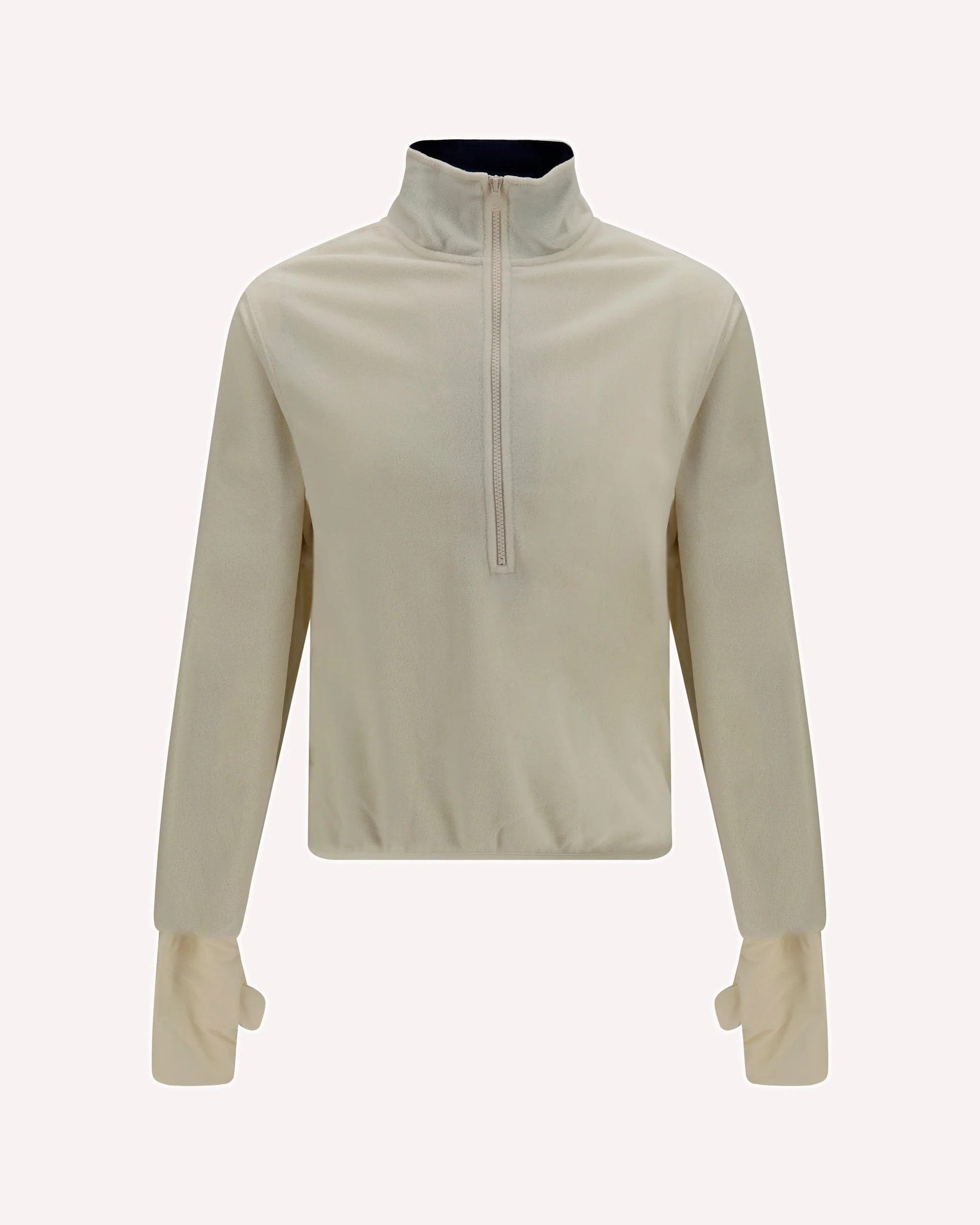 Shell fleece zip Jacket - CREAM | Cheap Luxury Handbags Store,