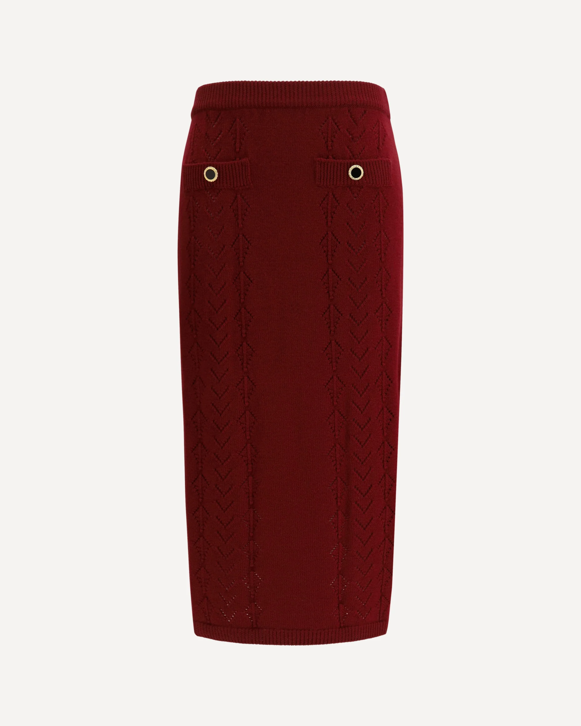 Merino wool midi Skirt - BORDEAUX | Cheap Luxury Handbags Store,