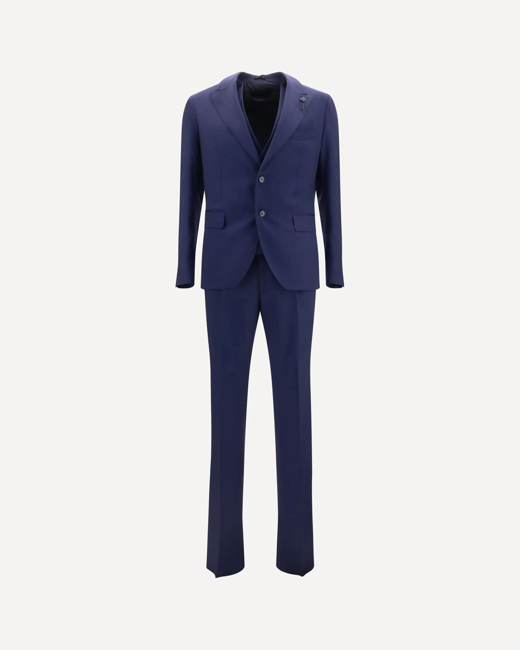 Wool Suit with double-breasted Jacket and vest - BLUE | Cheap Luxury Handbags Store,