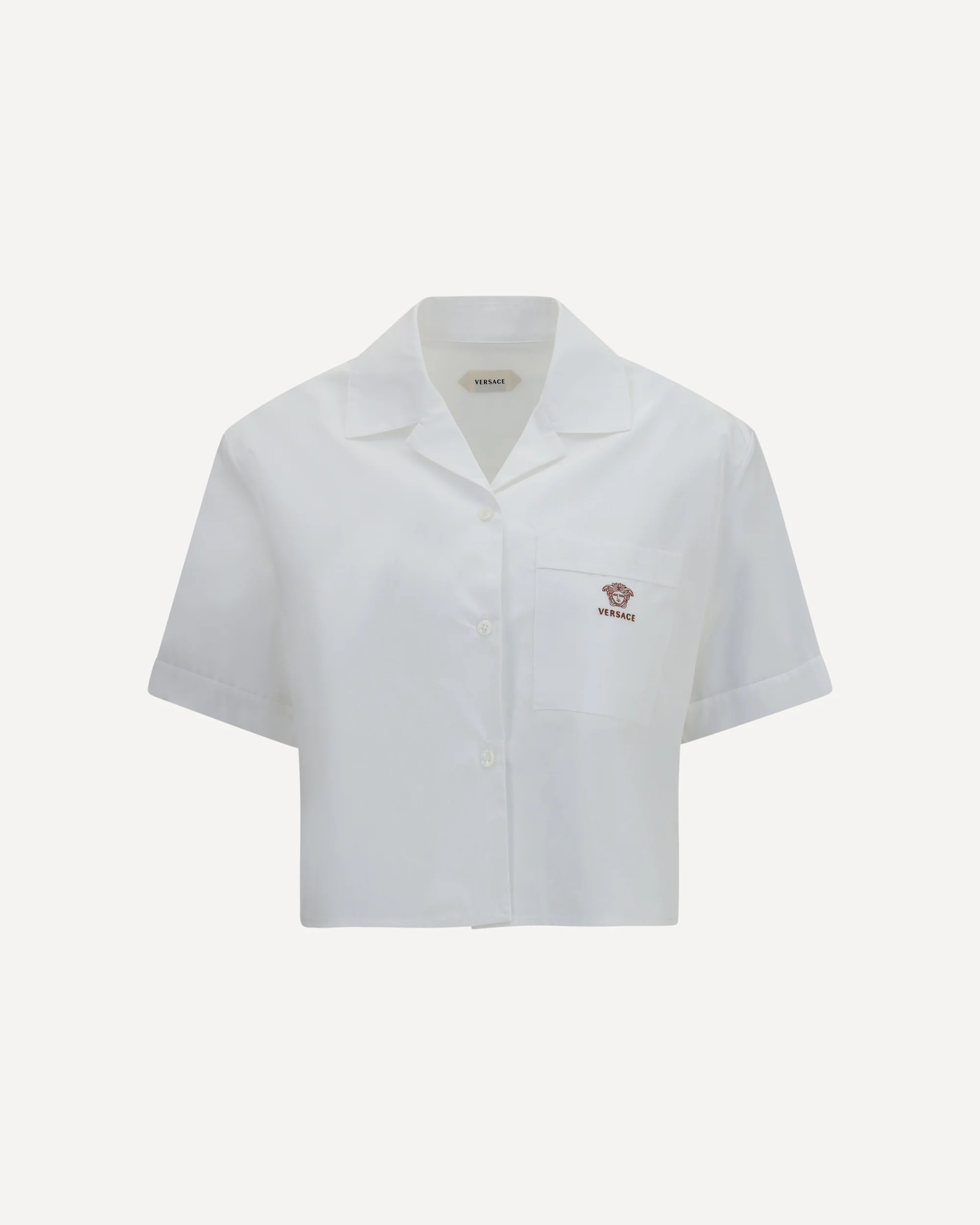 Cropped cotton poplin Shirt - WHITE | Cheap Luxury Handbags Store,