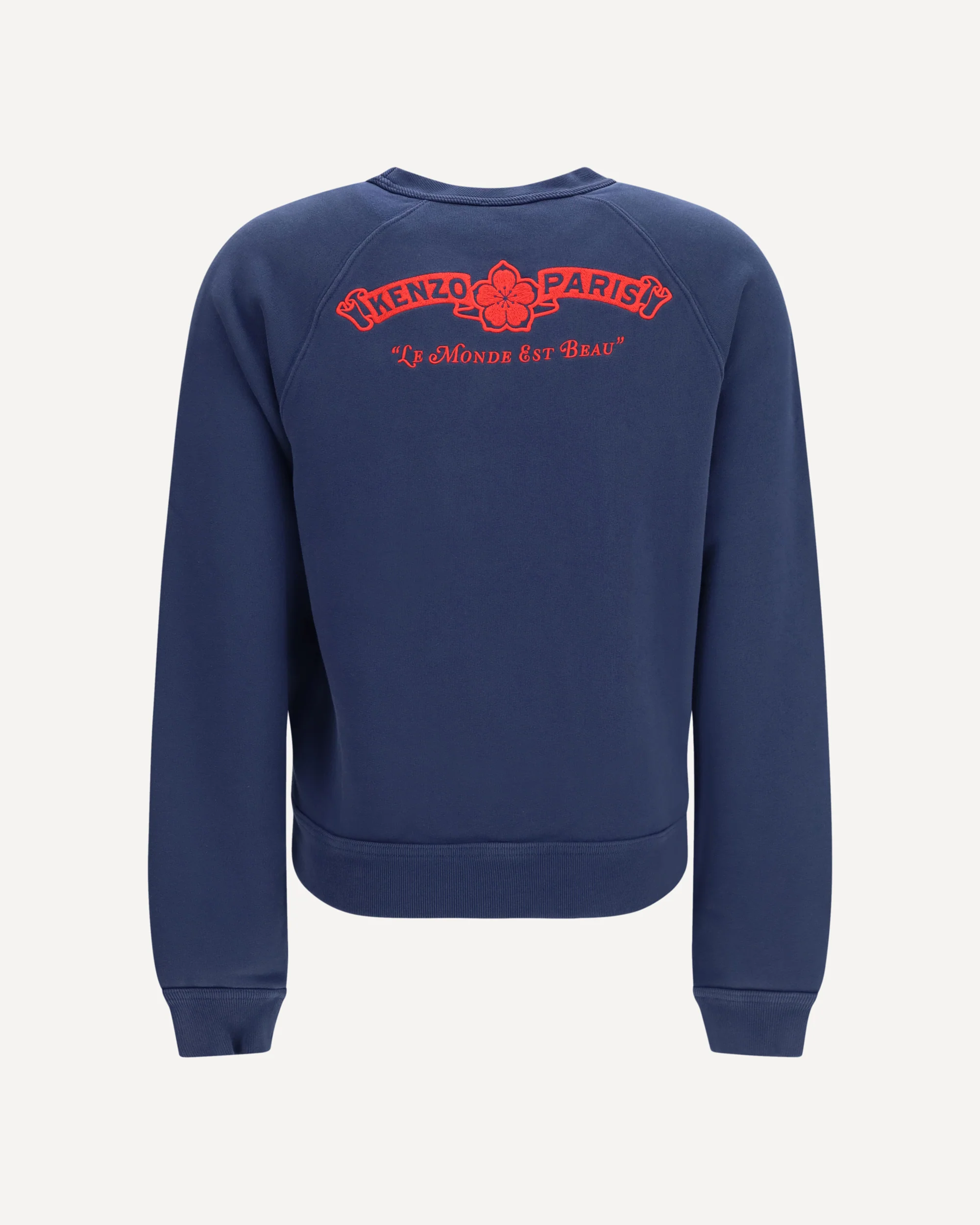 Kenzo Paris Emblem embroidered cotton Sweatshirt - BLUE | Cheap Luxury Handbags Store,