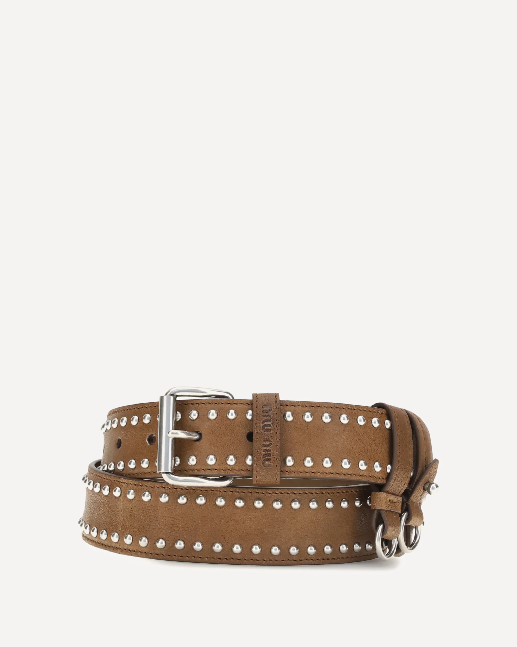 Studded suede Belt - BROWN | Cheap Luxury Handbags Store,