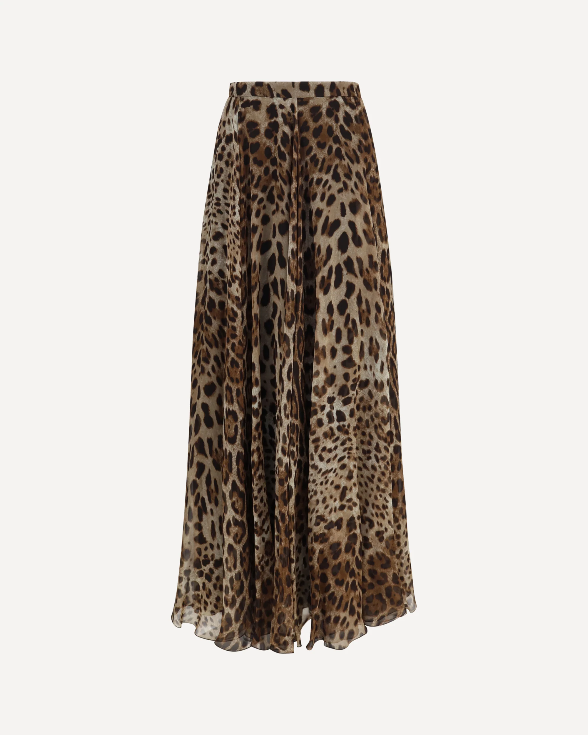 Leopard-print chiffon Skirt - BEIGE | Cheap Luxury Handbags Store,