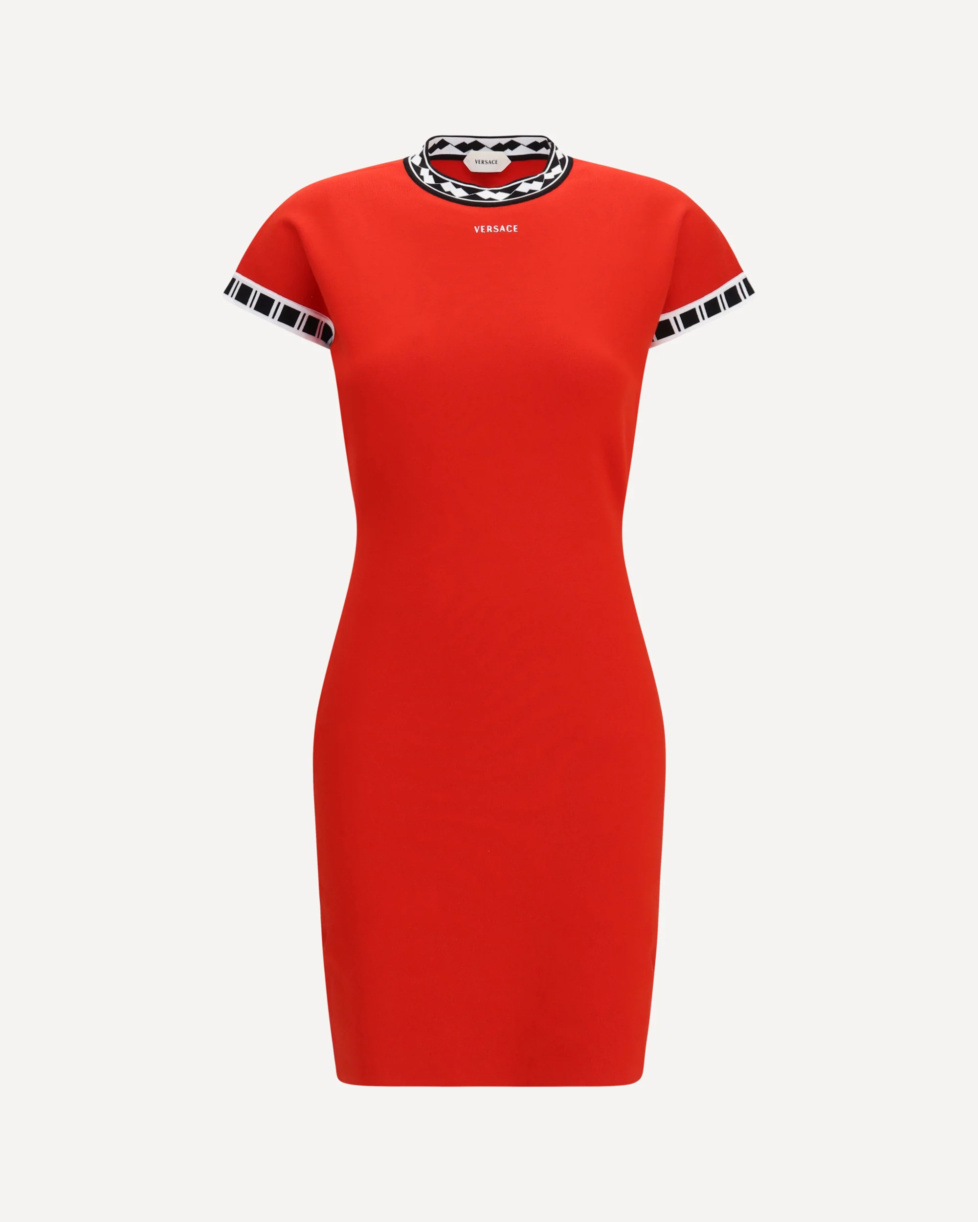 Cotton knit mini Dress - RED | Cheap Luxury Handbags Store,