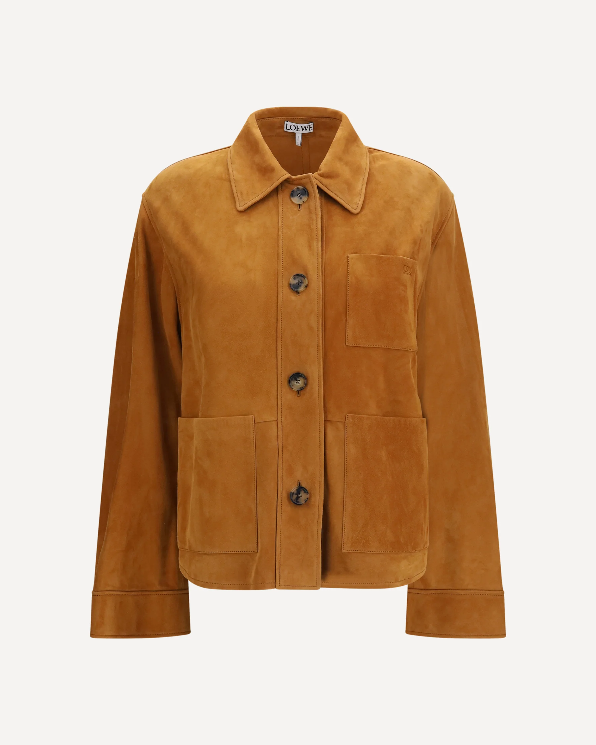 Suede goat leather workwear Jacket - BROWN | Cheap Luxury Handbags Store,
