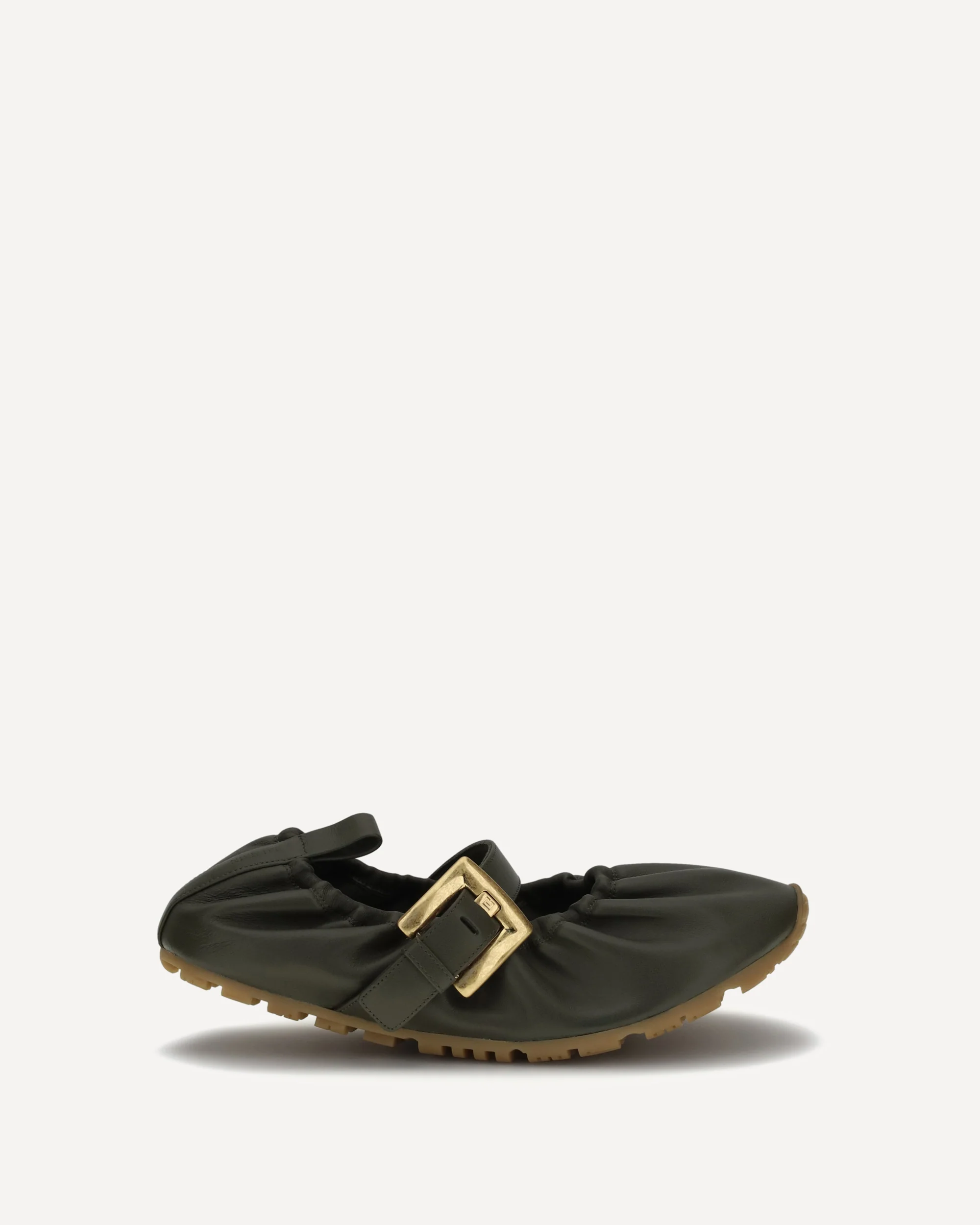 Buckle strap Ballerinas - GREEN | Cheap Luxury Handbags Store,