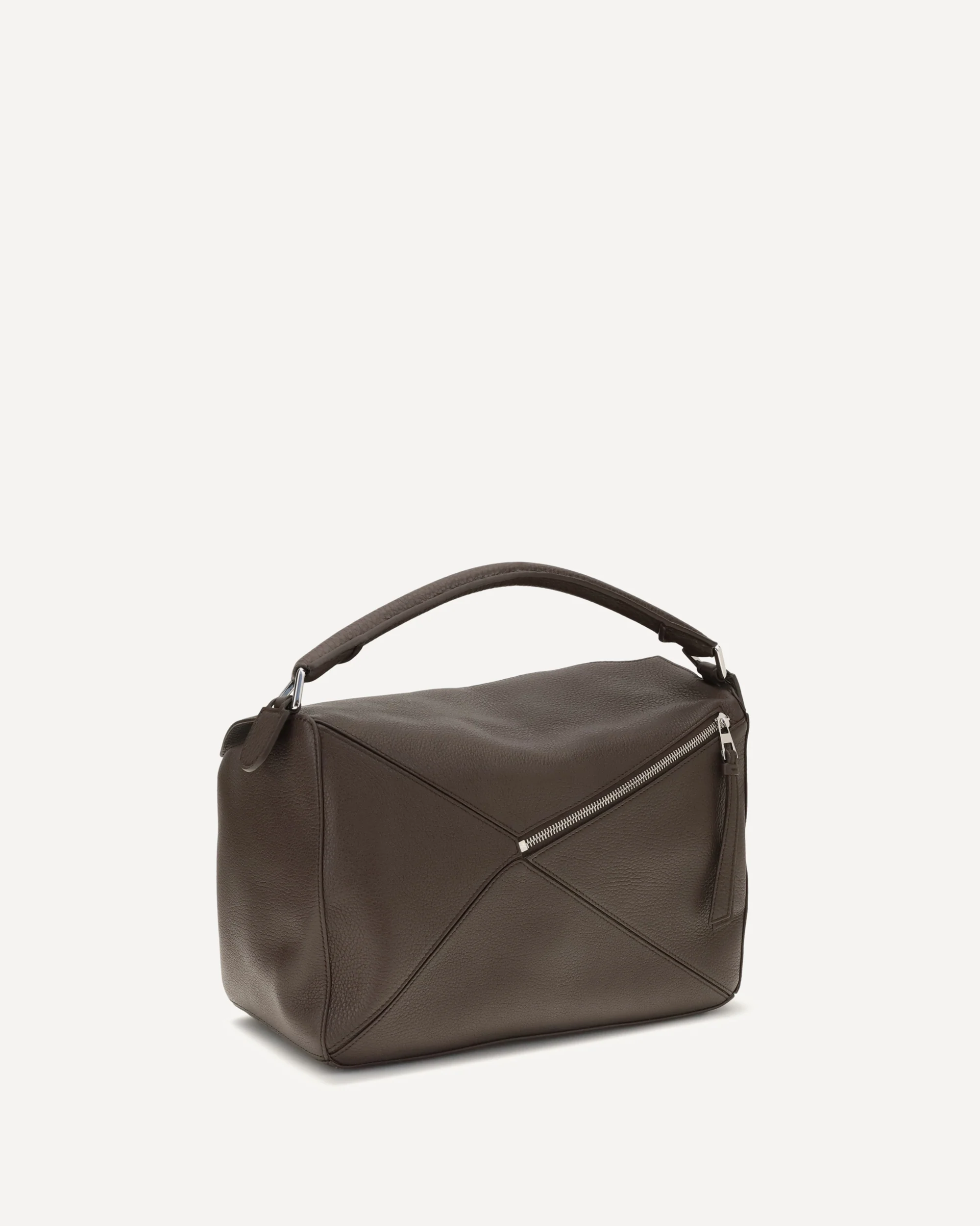 Large Puzzle Handbag in garnet calfskin - BROWN | Cheap Luxury Handbags Store,