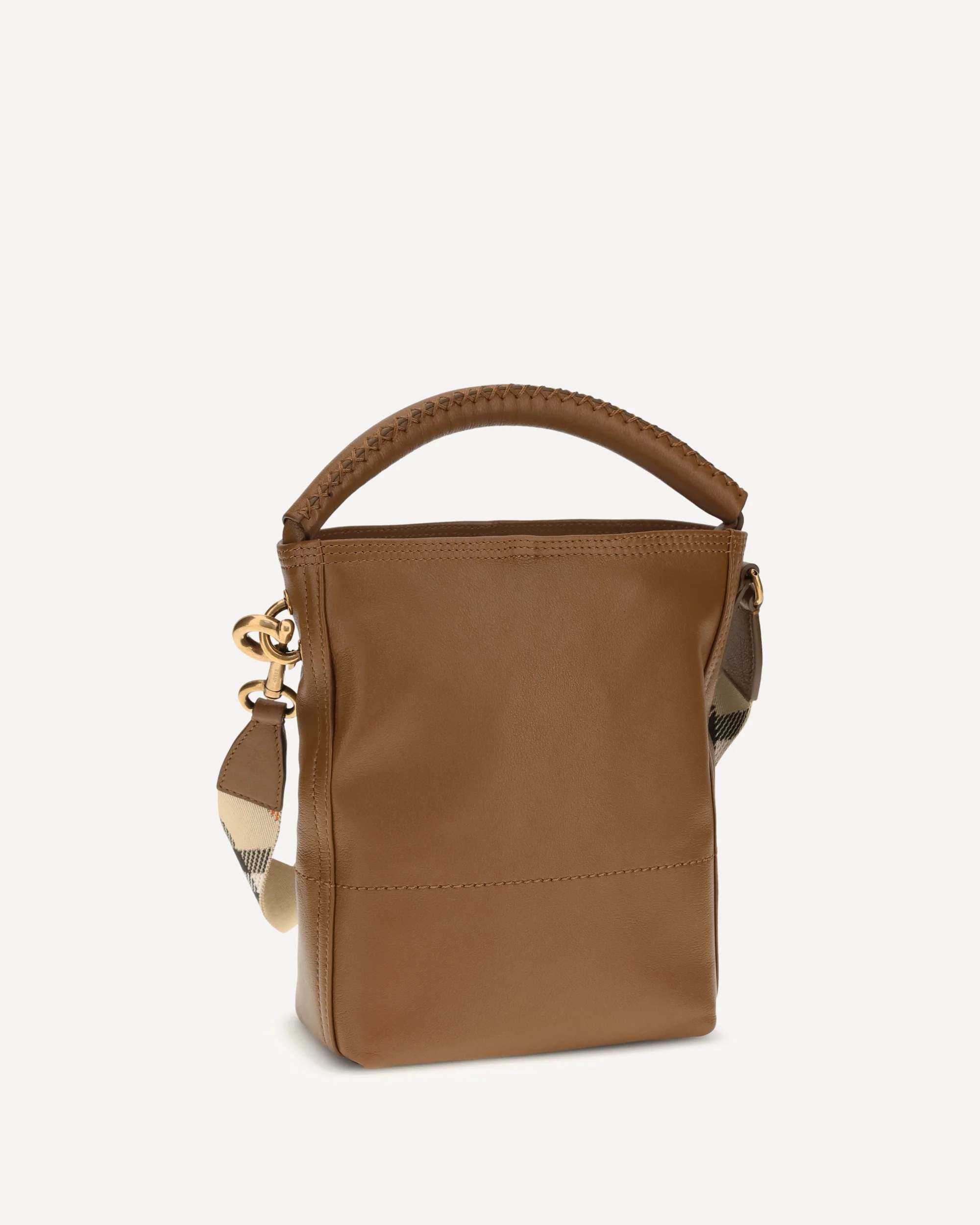 B Clip Bucket Bag - BROWN | Cheap Luxury Handbags Store,