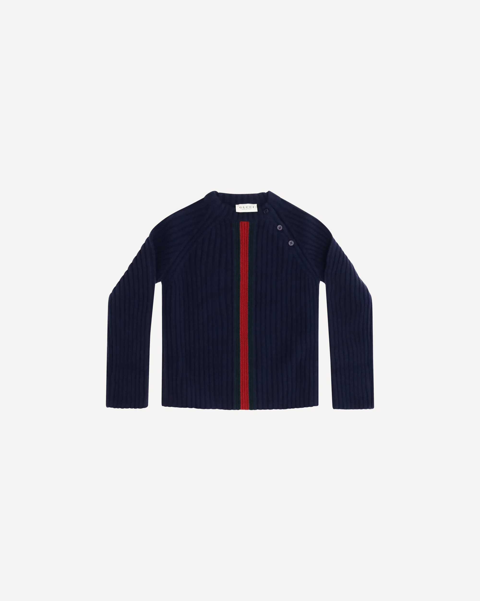 Web stripe wool Sweater for Boy - BLUE | Cheap Luxury Handbags Store,