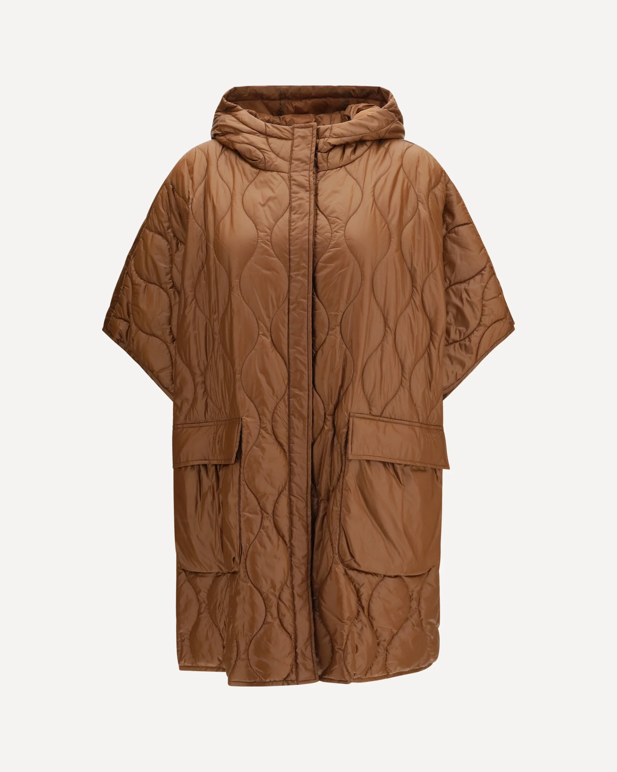 Quilted Urban Light Nylon Cape - BROWN | Cheap Luxury Handbags Store,