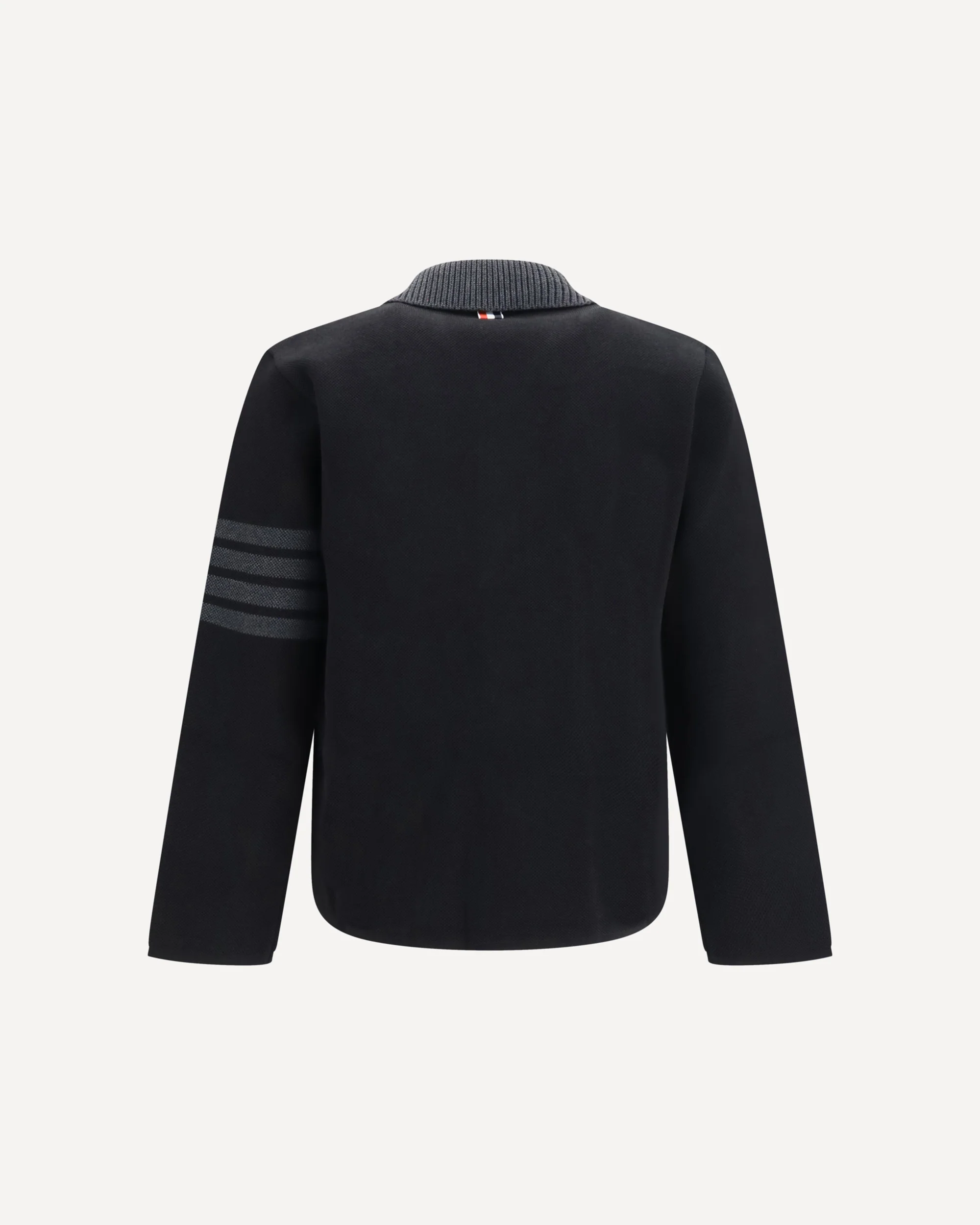 4-Bar cotton piqué Jacket - BLACK | Cheap Luxury Handbags Store,