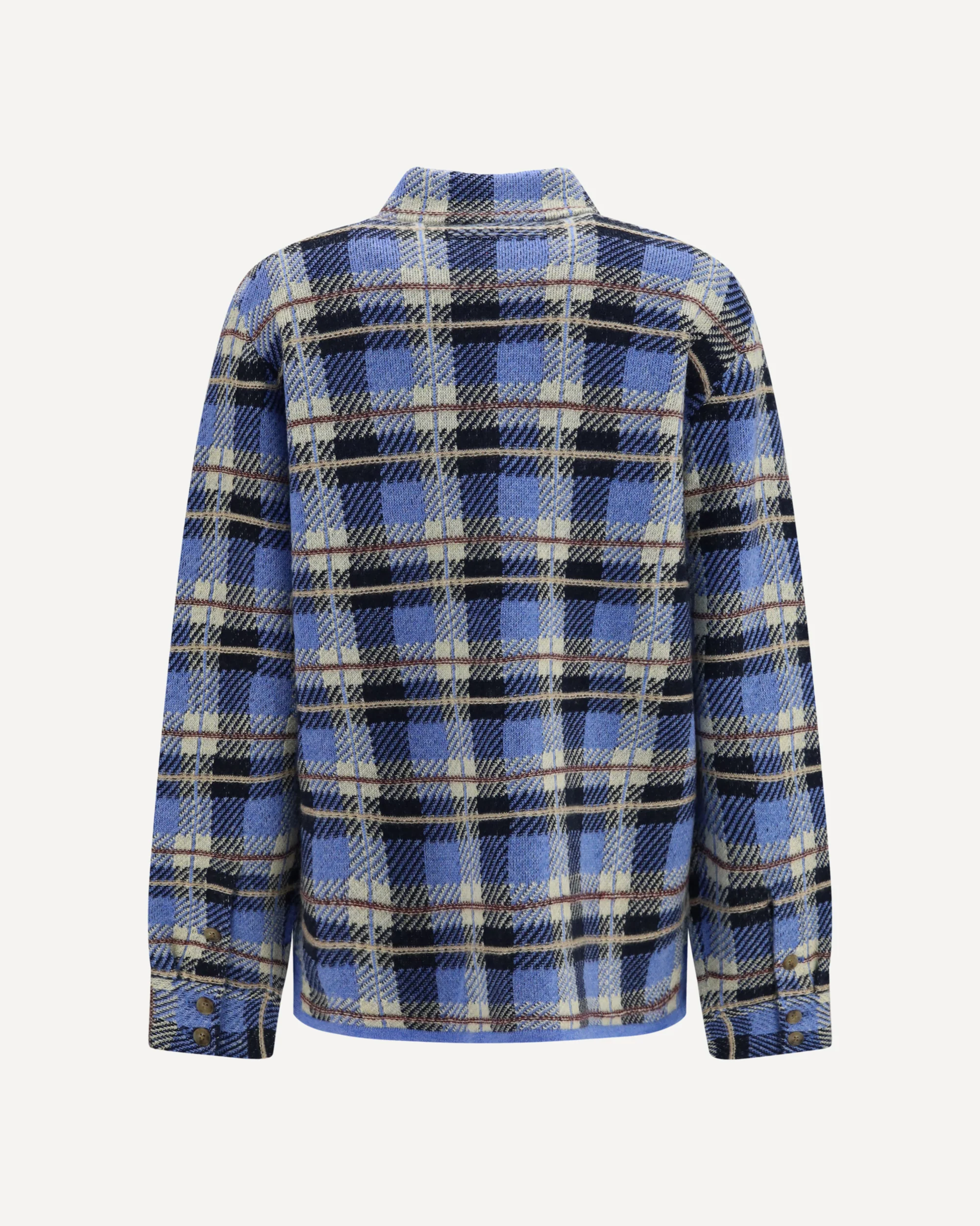 Checked cashmere Shirt - LIGHT BLUE | Cheap Luxury Handbags Store,