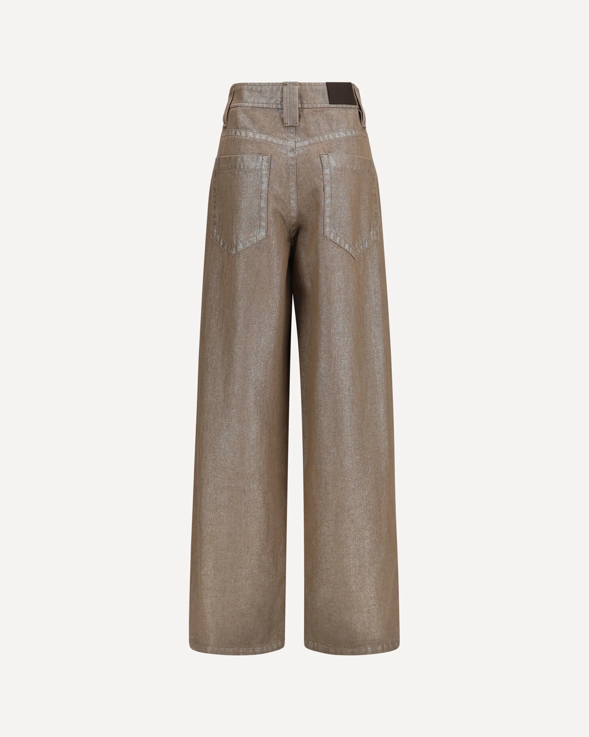 Lurex wide-leg Jeans - BEIGE | Cheap Luxury Handbags Store,
