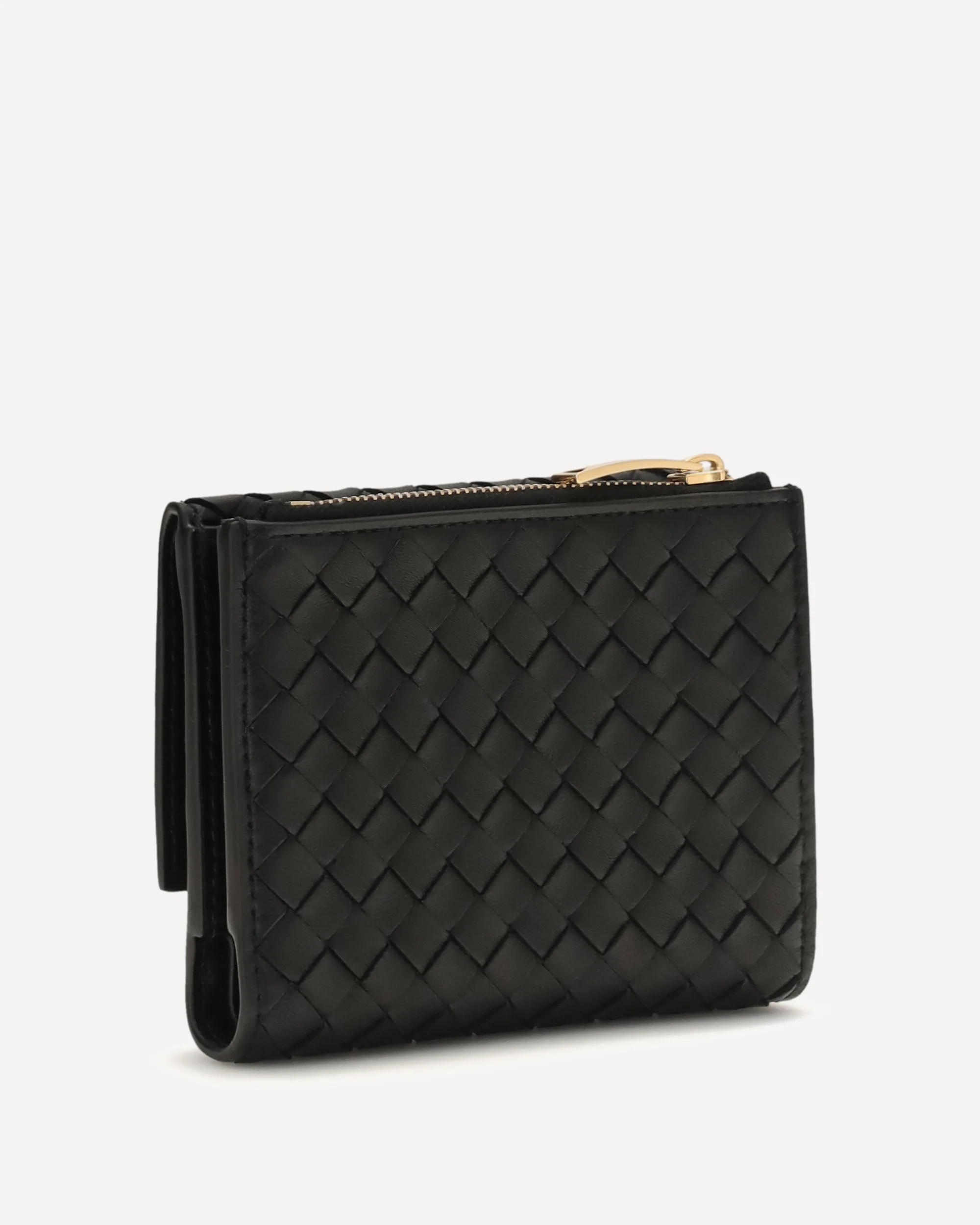 Intrecciato bifold Wallet - BLACK | Cheap Luxury Handbags Store,