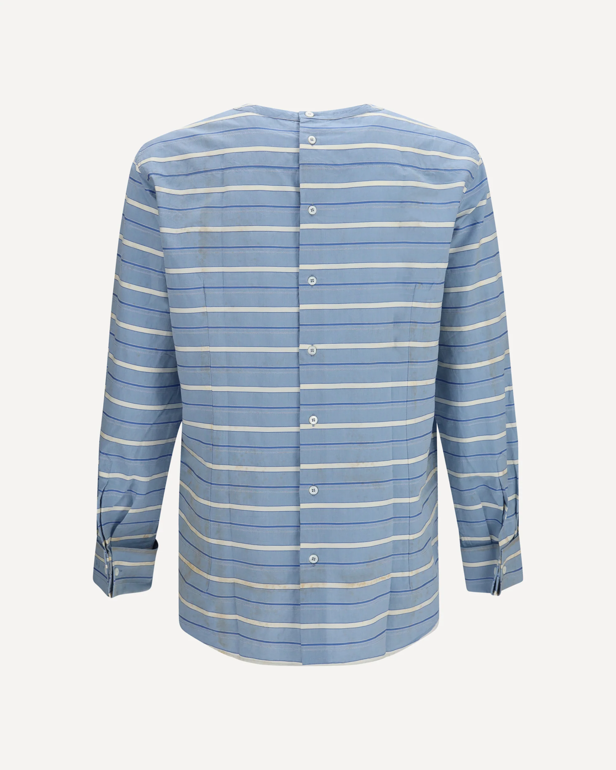 Cotton Shirt with back buttons - LIGHT BLUE | Cheap Luxury Handbags Store,