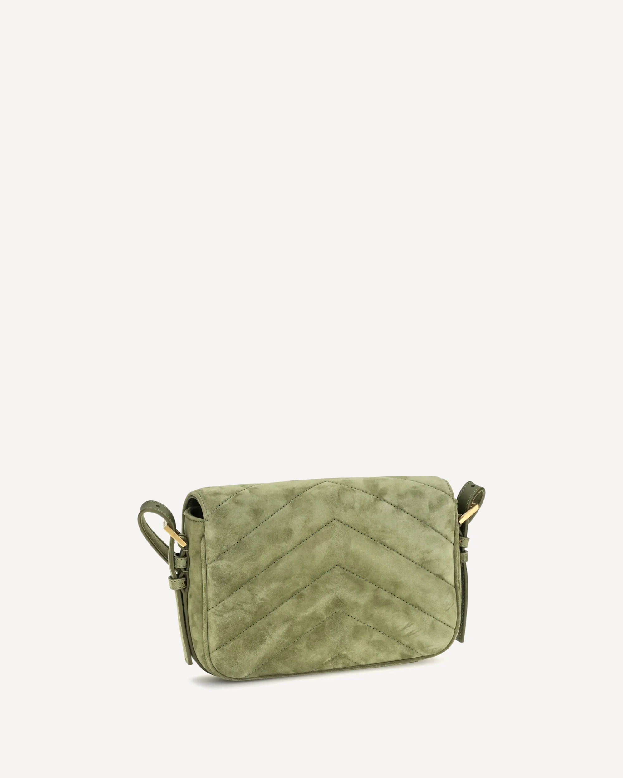 Small LouLou matelassé suede Shoulder Bag - GREEN | Cheap Luxury Handbags Store,