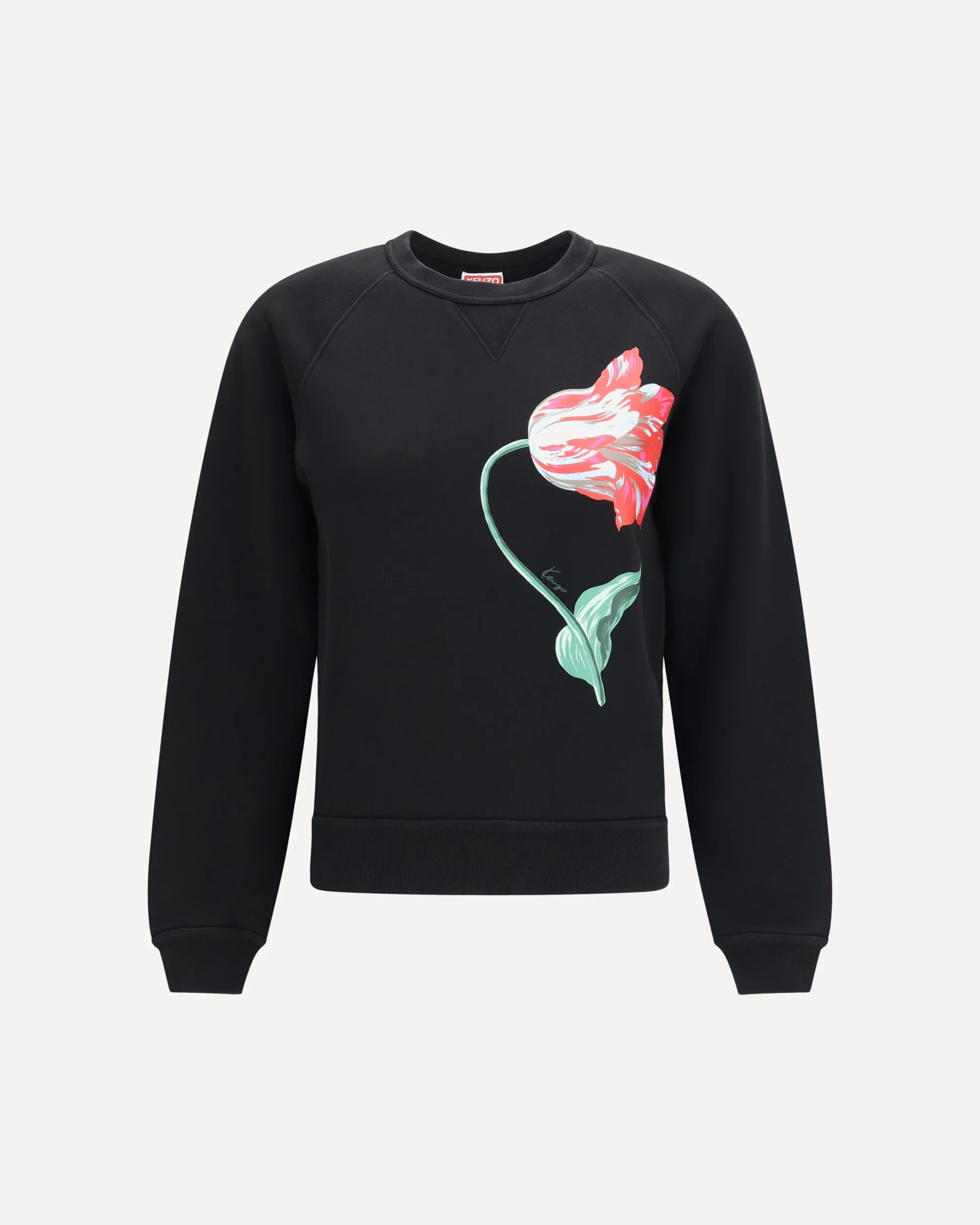 Kenzo Tulip cotton Sweatshirt - BLACK | Cheap Luxury Handbags Store,