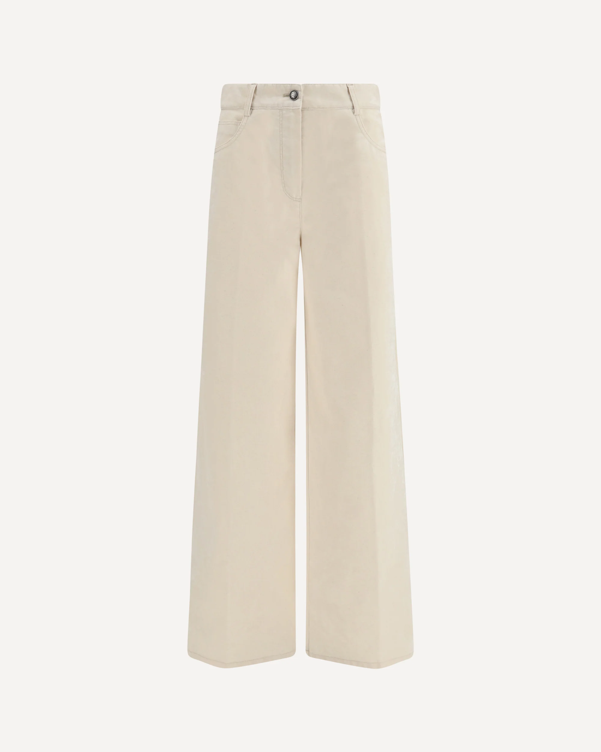Wide leg Jeans in flocked denim - WHITE | Cheap Luxury Handbags Store,