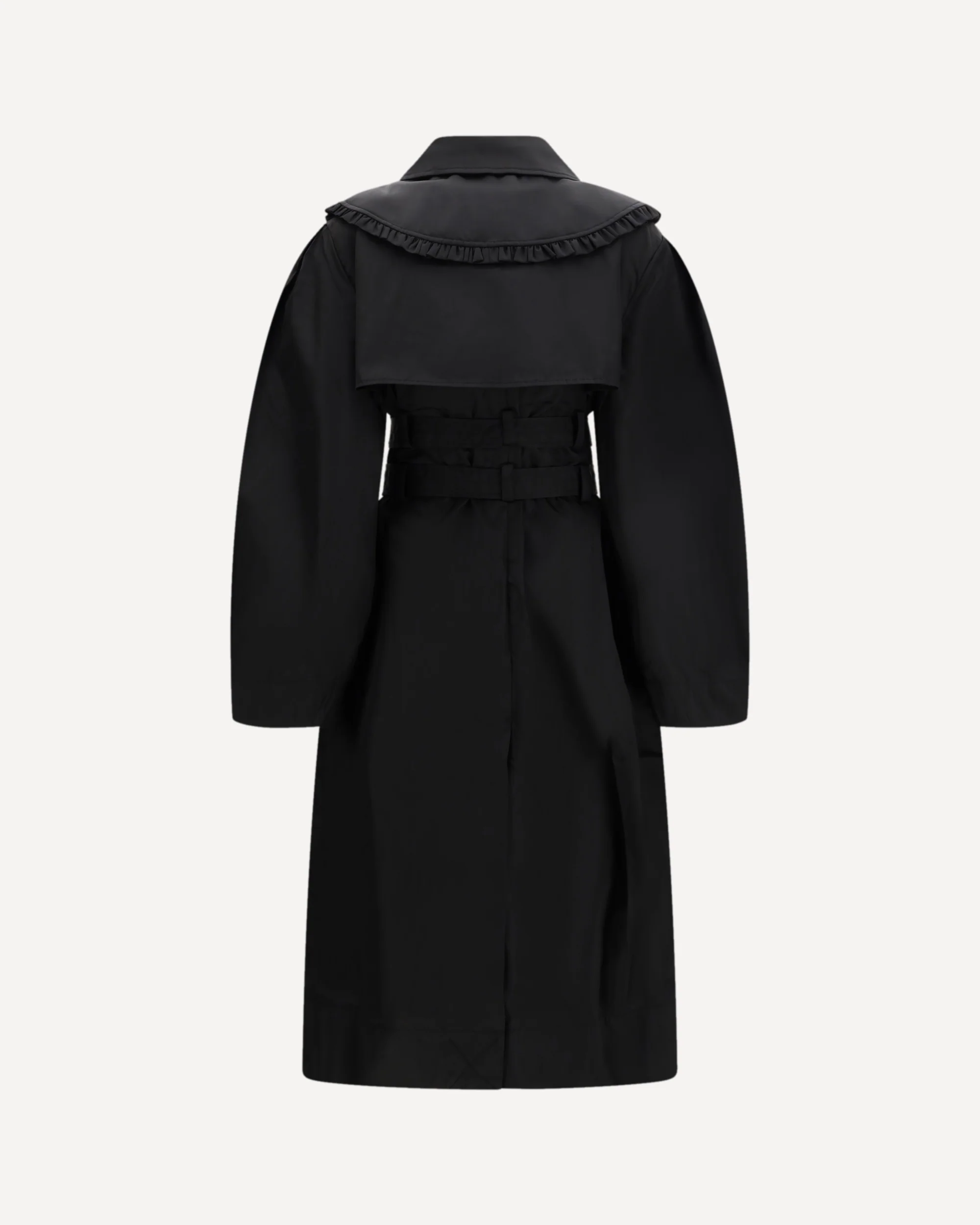 Belted double-breasted Coat - BLACK | Cheap Luxury Handbags Store,