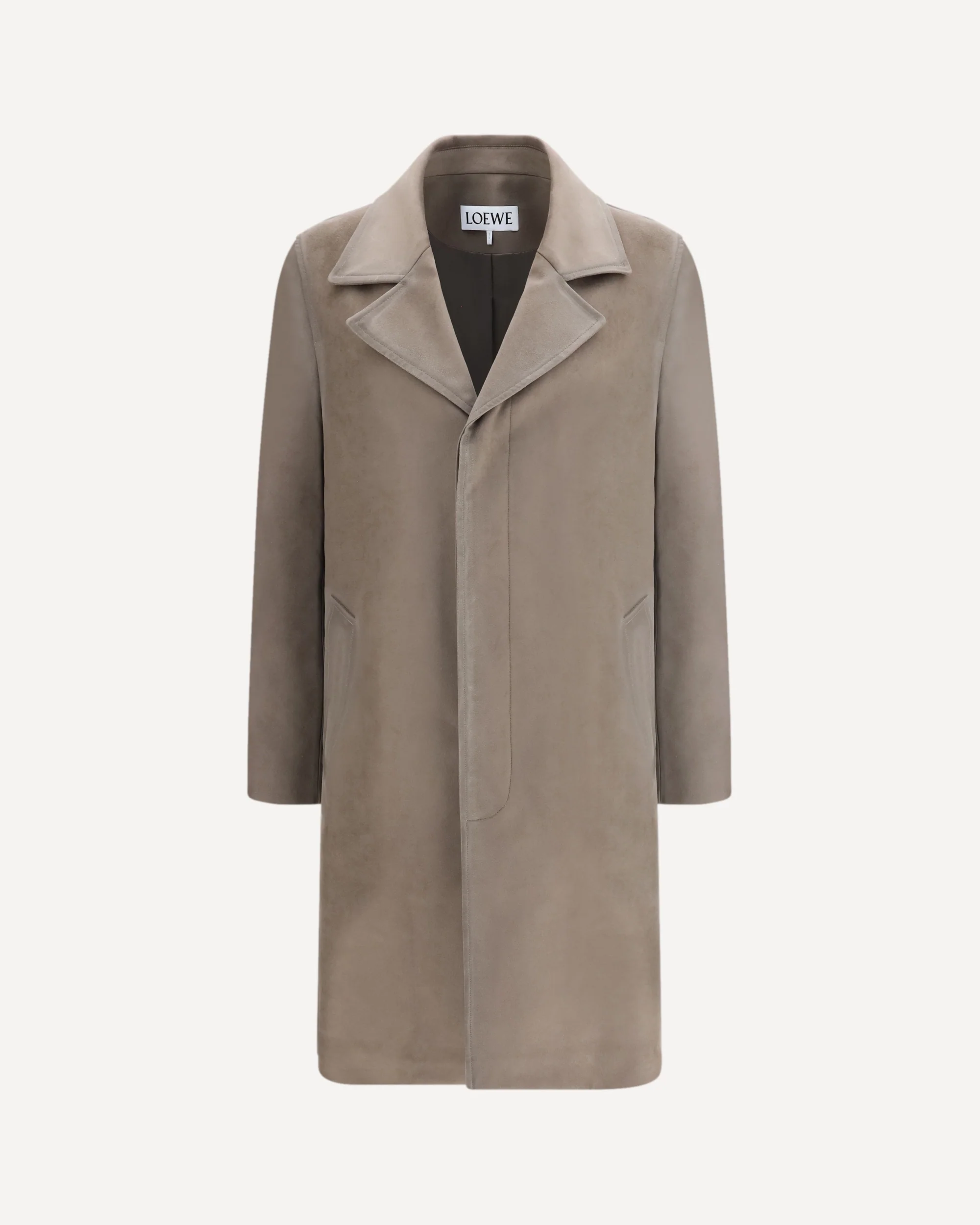 Single-breasted brushed cotton-blend fustian Coat - KHAKI  | Cheap Luxury Handbags Store,