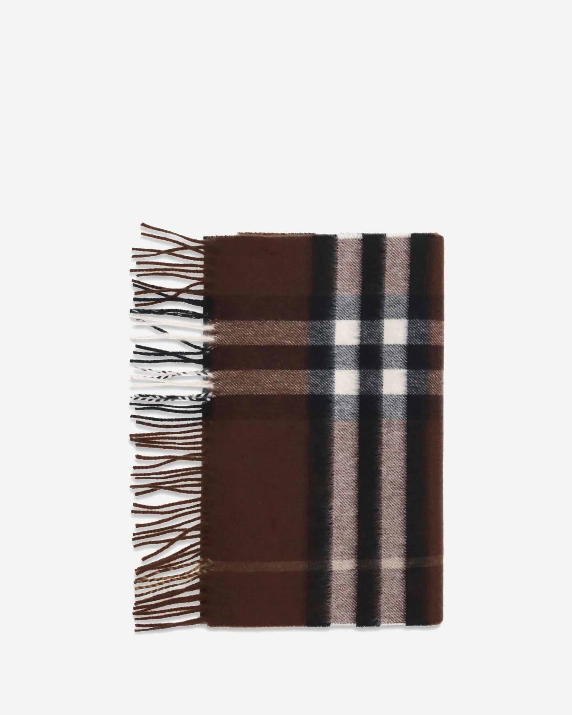 Cashmere Archive Check Scarf - BROWN | Cheap Luxury Handbags Store,