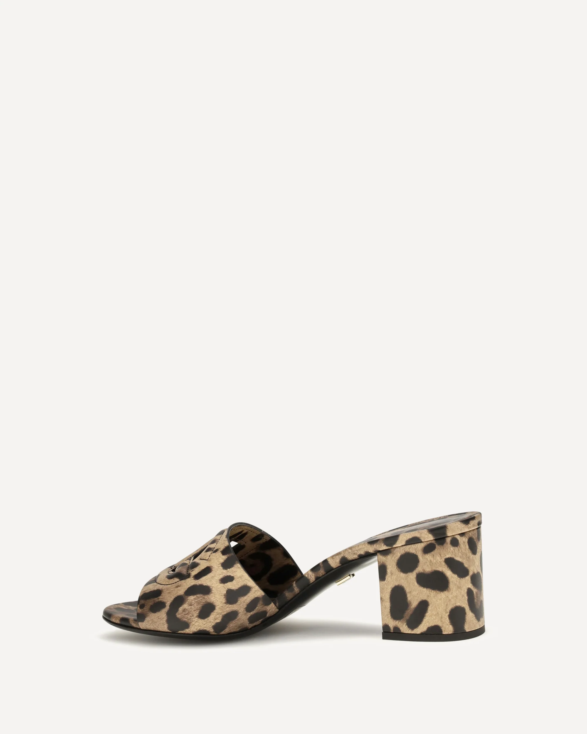 Leopard print leather Mules - BEIGE | Cheap Luxury Handbags Store,