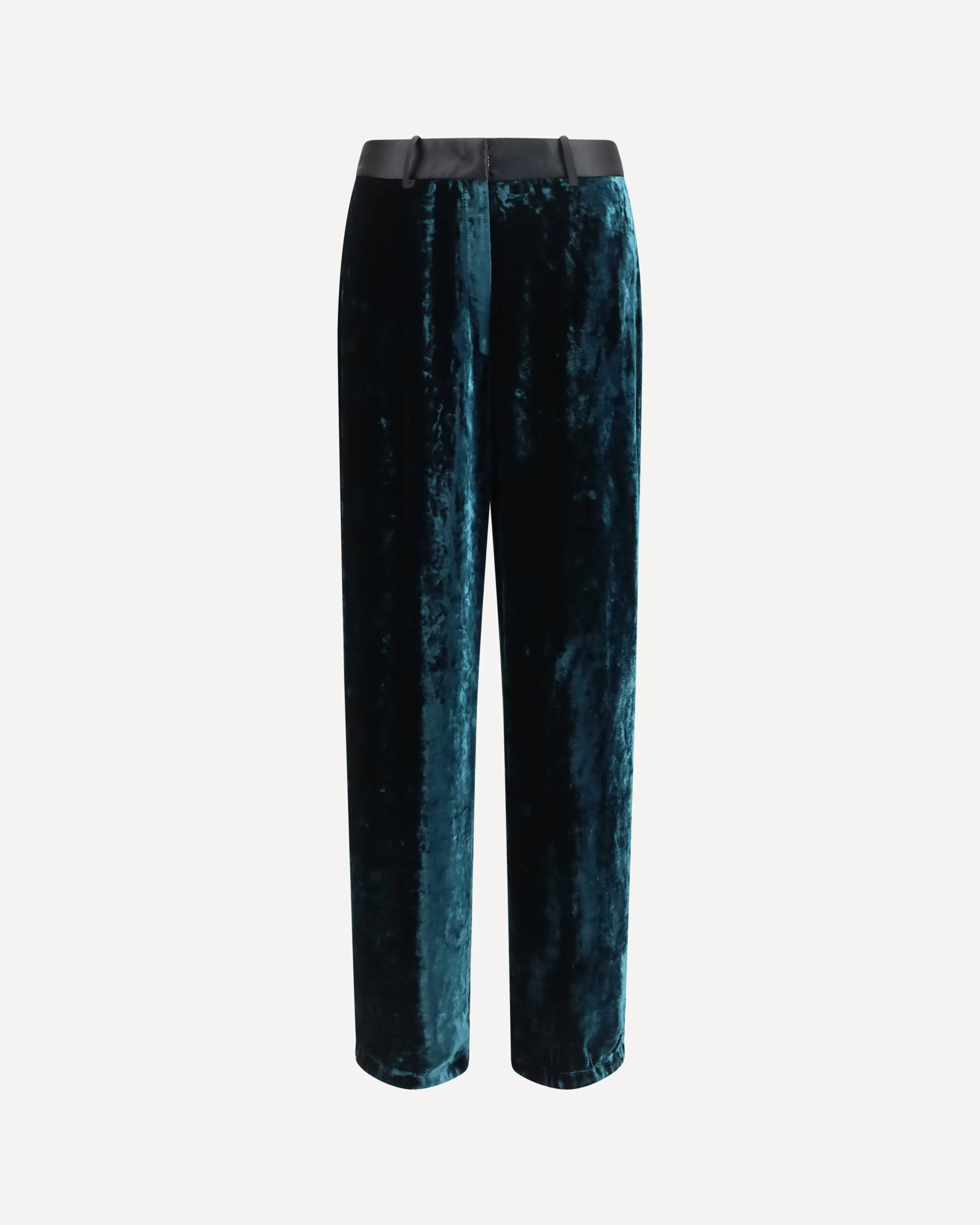 Moiré velvet tuxedo Pants - GREEN | Cheap Luxury Handbags Store,