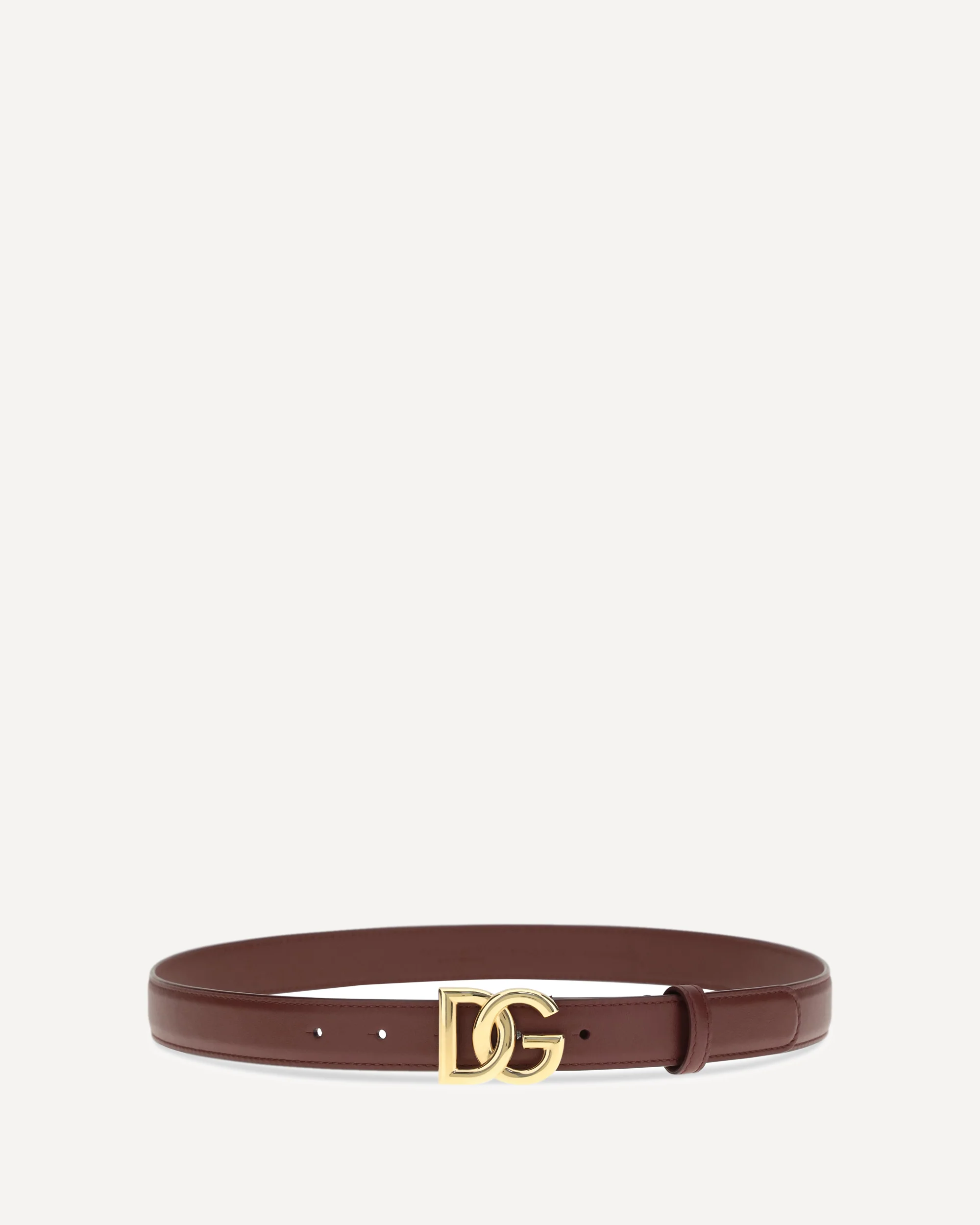 Calfskin Belt with DG logo - BORDEAUX | Cheap Luxury Handbags Store,