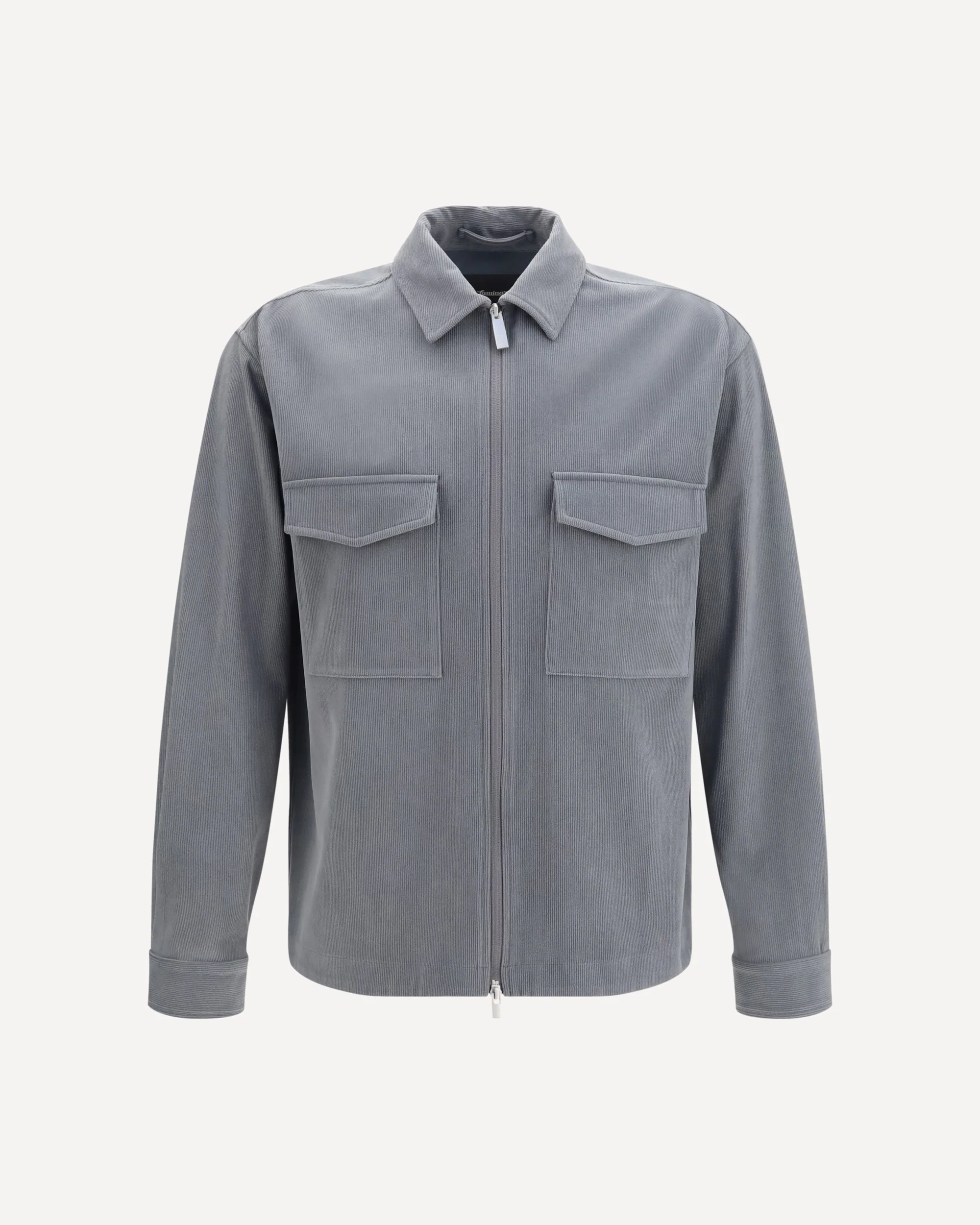 Corduroy Jacket with zip - GREY | Cheap Luxury Handbags Store,