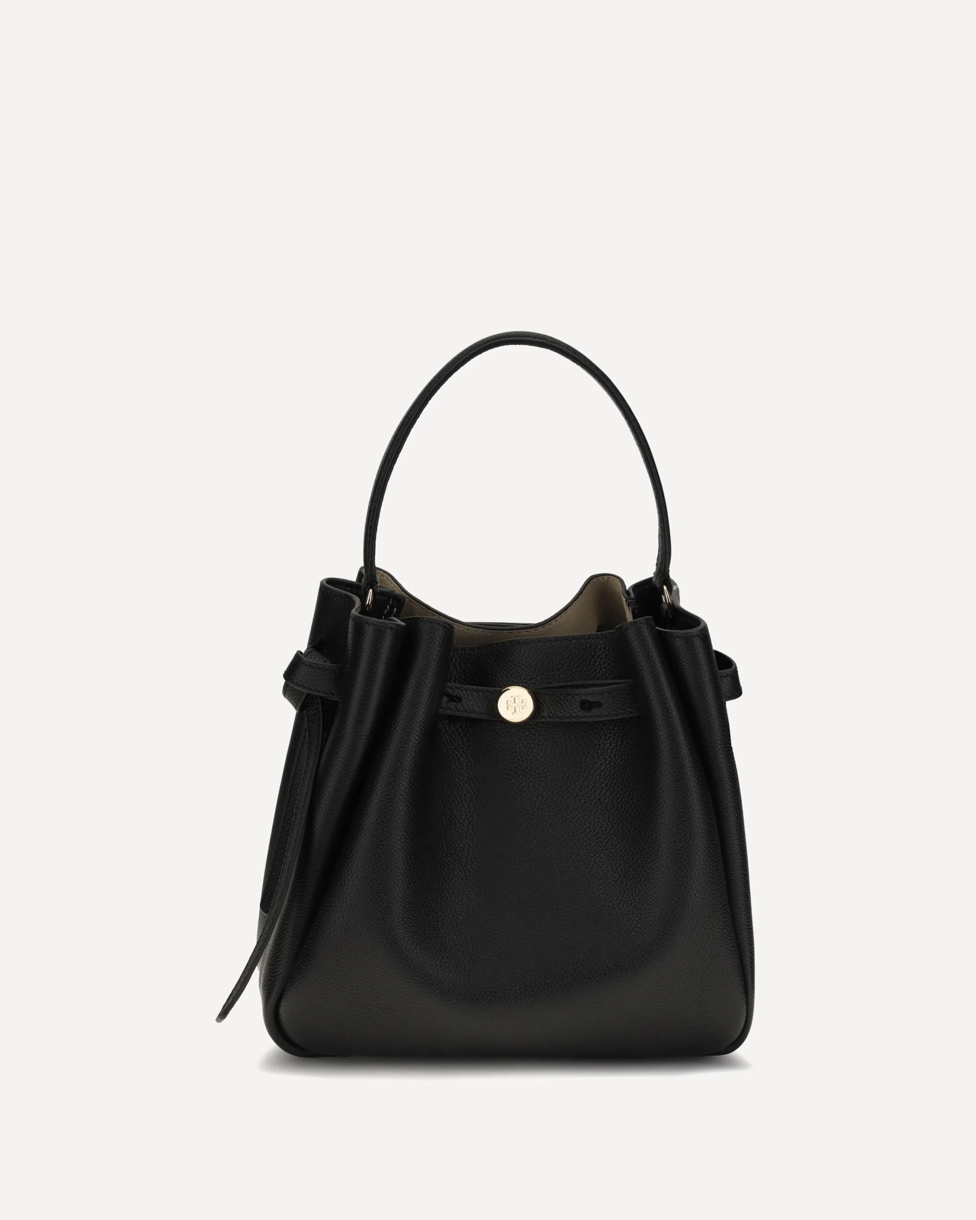 Romy Hammered leather Bucket Bag - BLACK | Cheap Luxury Handbags Store,