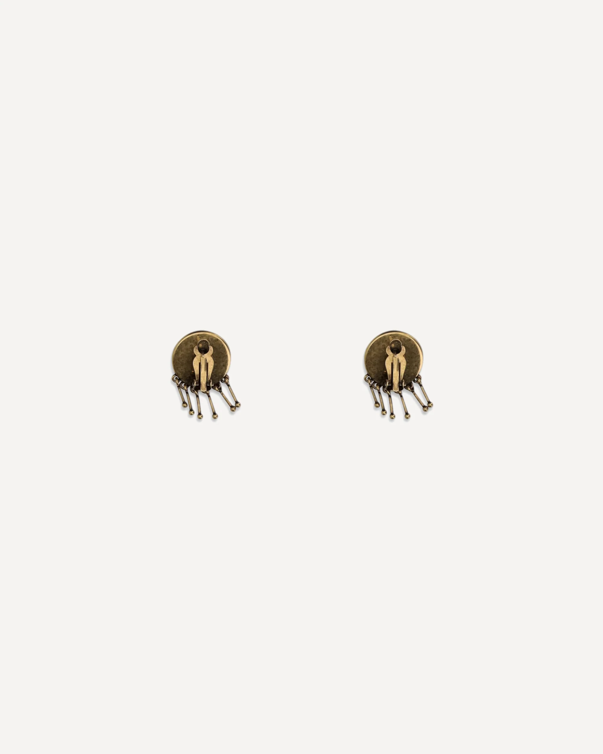 Medusa Clip-On Drop Earrings - GOLD | Cheap Luxury Handbags Store,