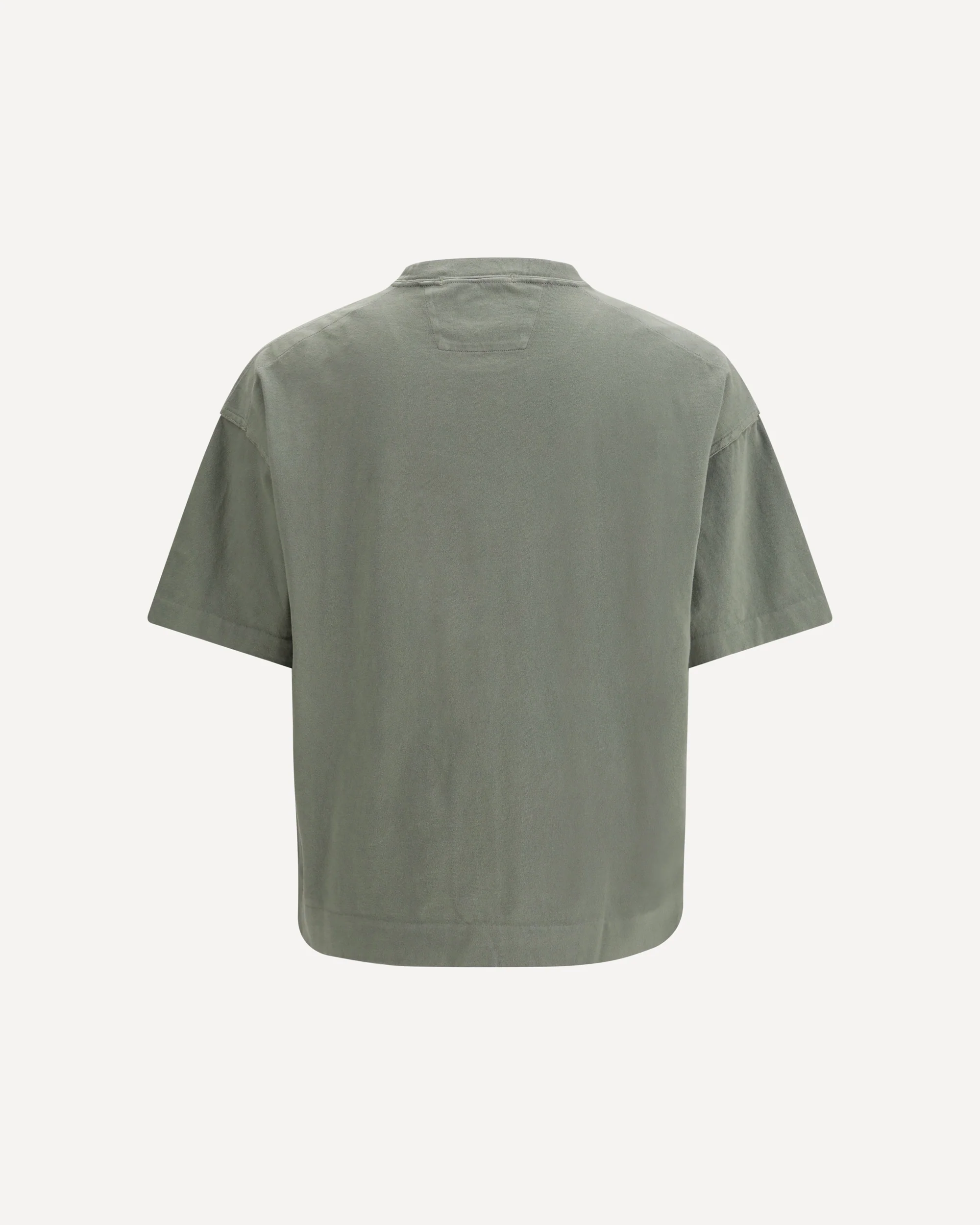 20/1 Jersey Short Sleeve Boxy Logo T-Shirt - GREEN | Cheap Luxury Handbags Store,