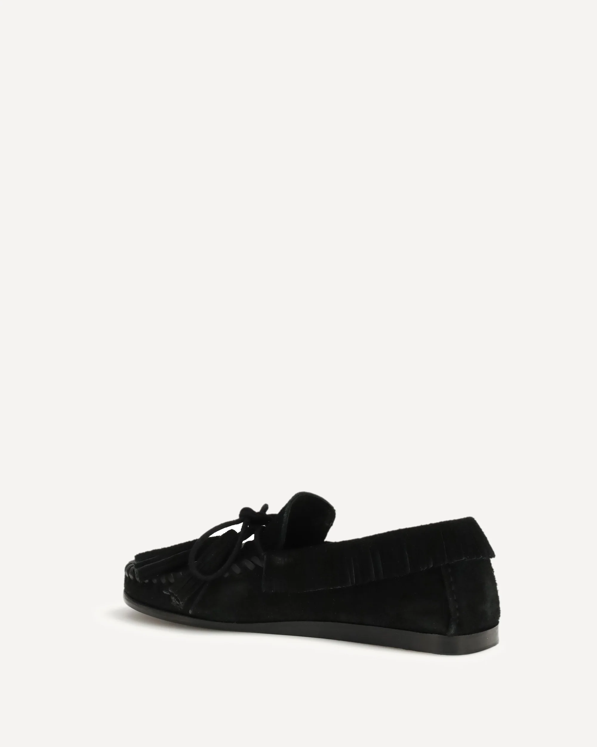 Suede Fitza Loafers - BLACK | Cheap Luxury Handbags Store,