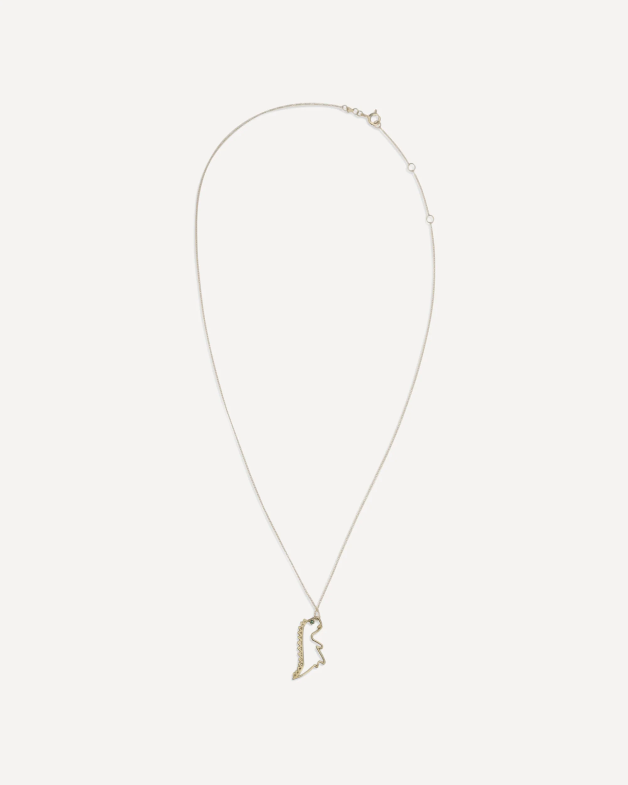 Dino Esmeralda Necklace - GOLD | Cheap Luxury Handbags Store,