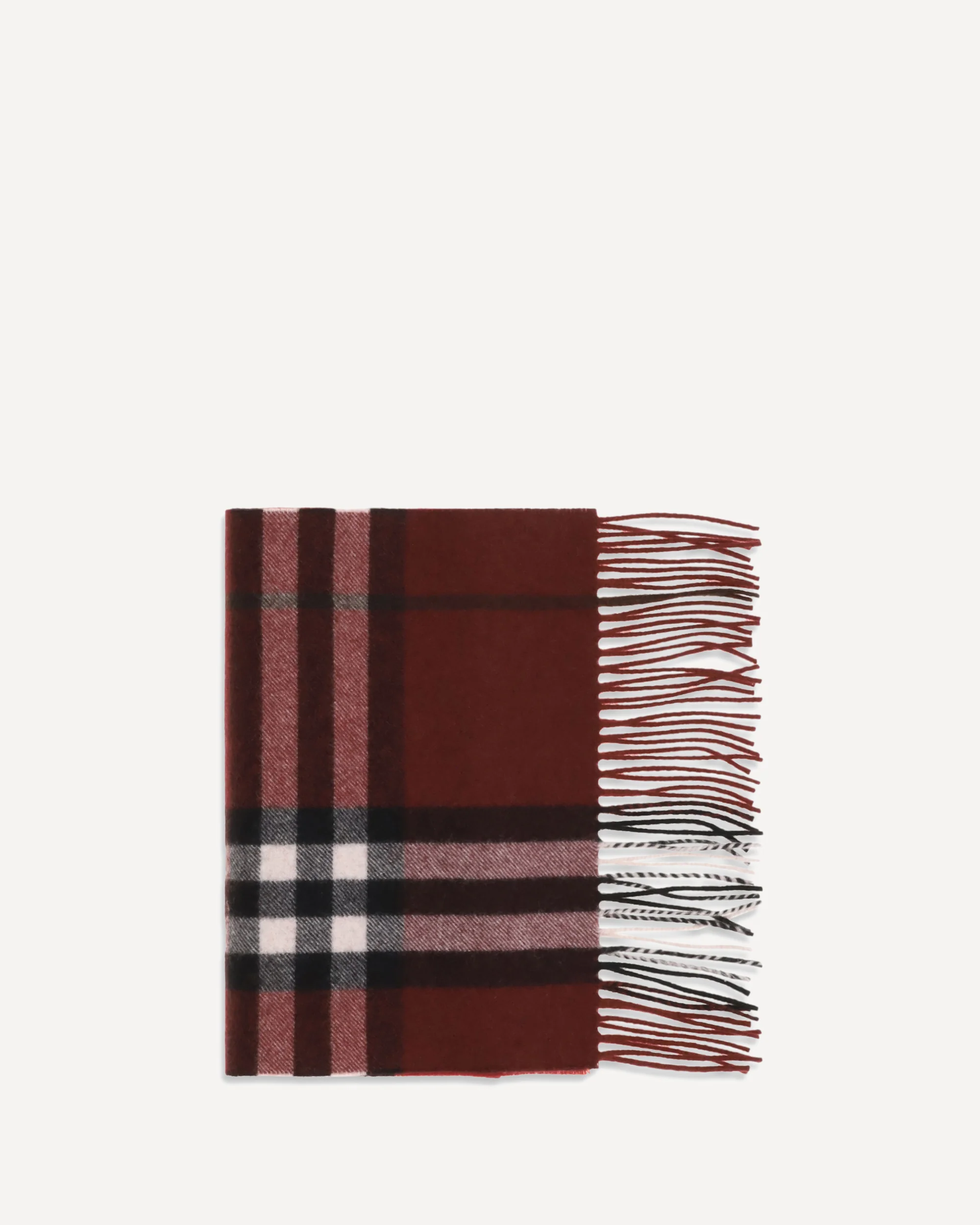 Cashmere Check Scarf - BORDEAUX | Cheap Luxury Handbags Store,