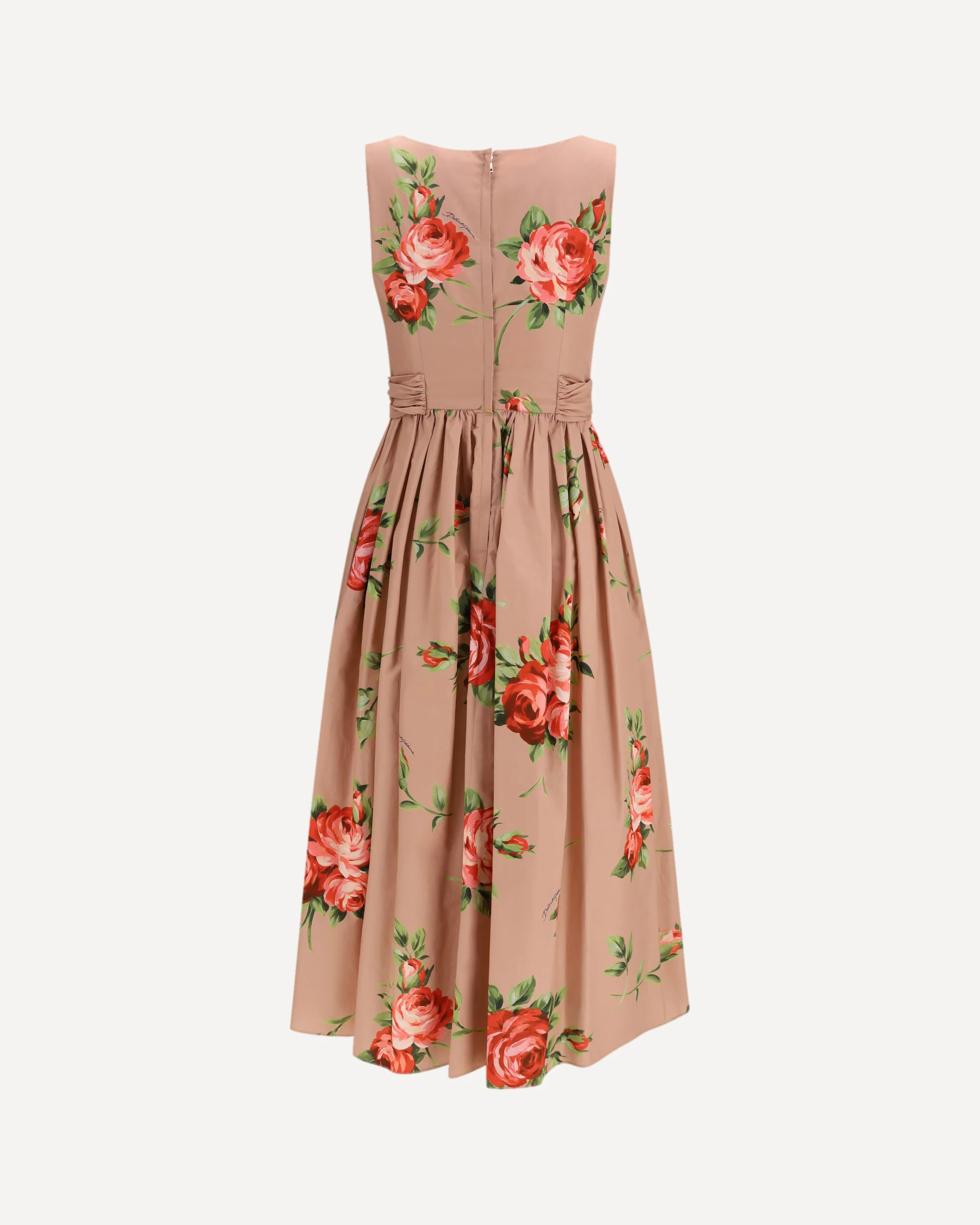 Cotton Dress with rose bouquet print - MULTICOLOUR | Cheap Luxury Handbags Store,