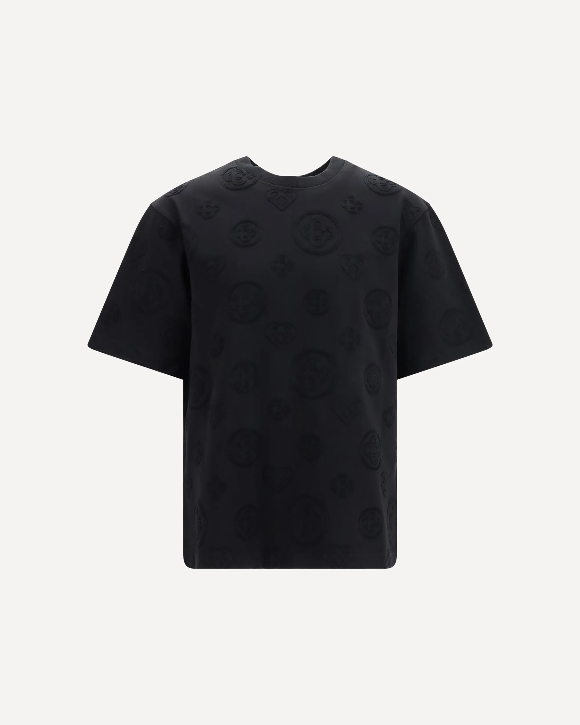 Oversized all-over monogram T-shirt - BLACK | Cheap Luxury Handbags Store,