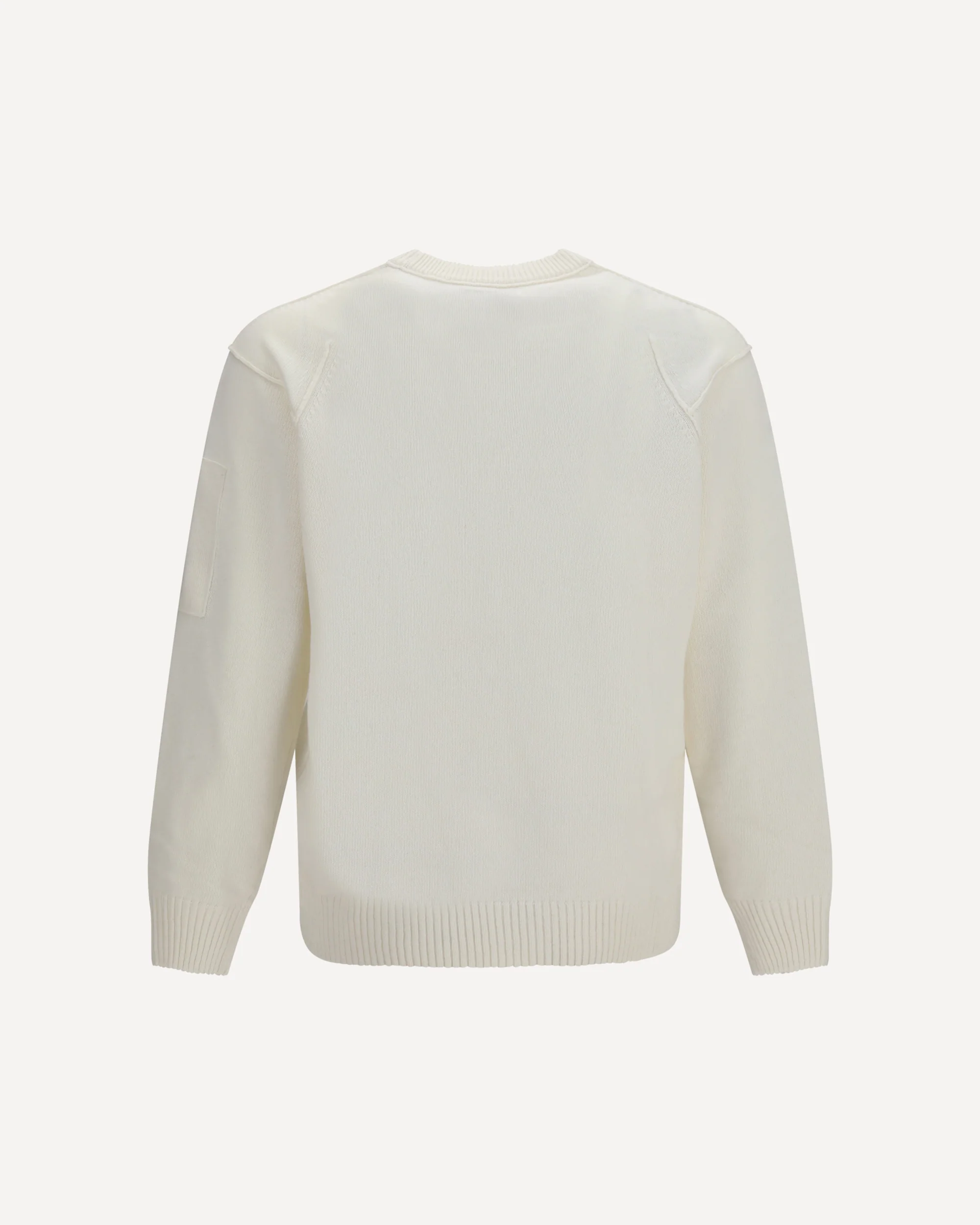 GRS lambswool crewneck Sweater - WHITE | Cheap Luxury Handbags Store,