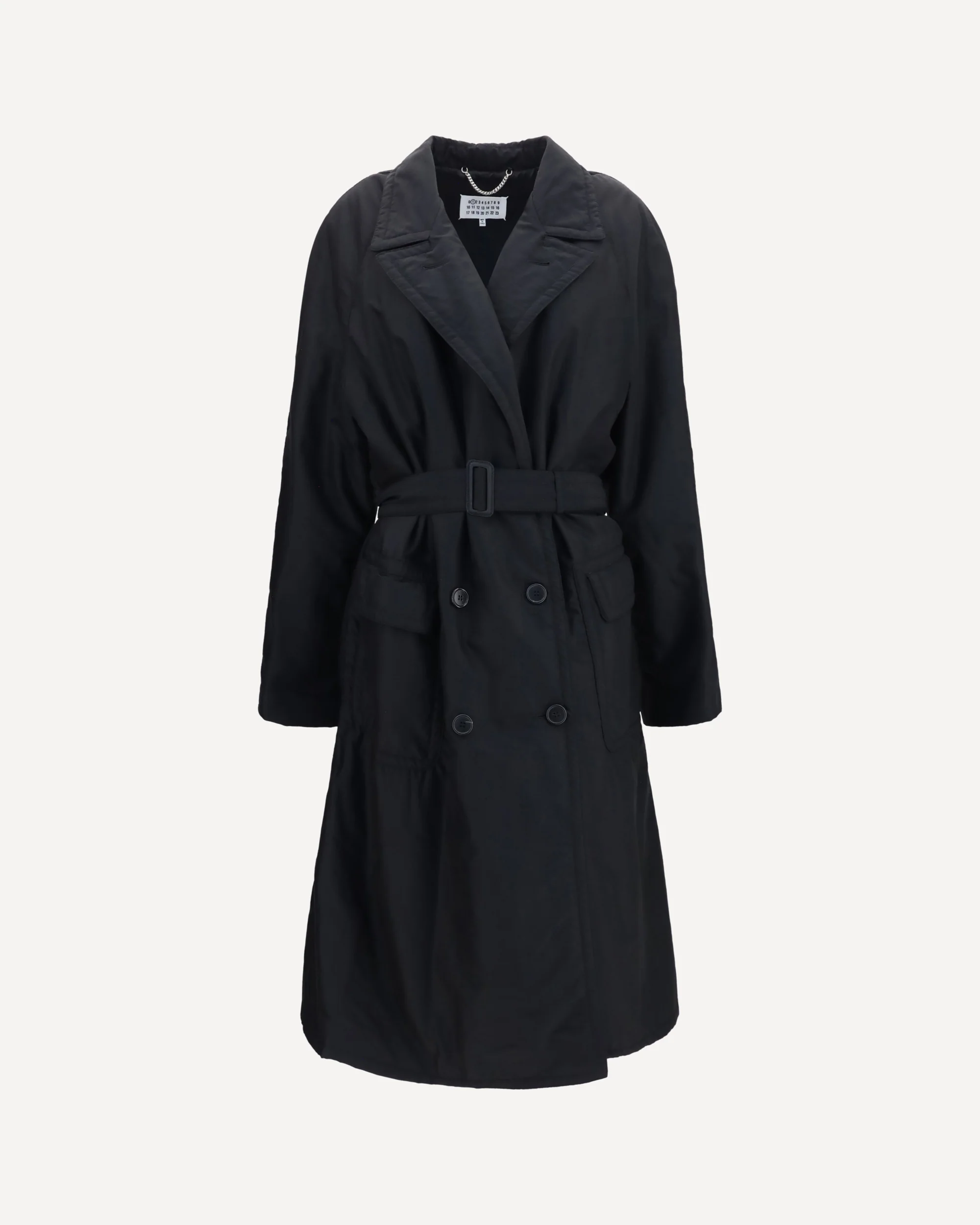 Double-breasted belted Coat - BLACK | Cheap Luxury Handbags Store,