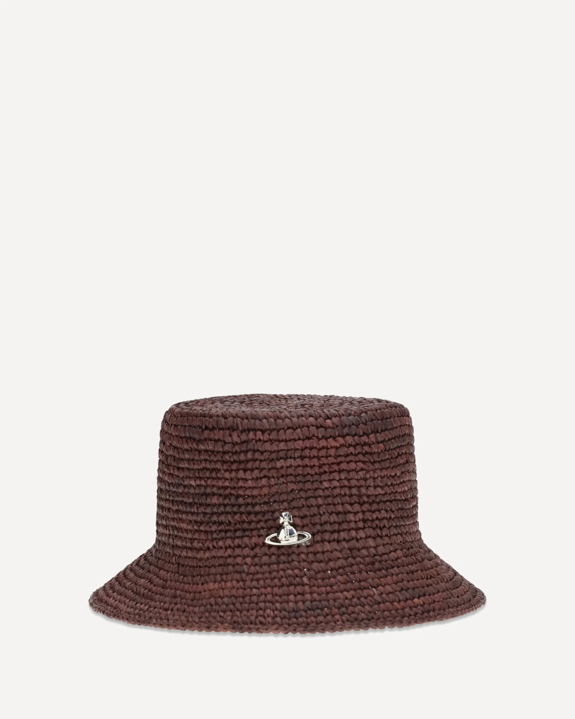 Orb raffia Bucket Hat - BROWN | Cheap Luxury Handbags Store,