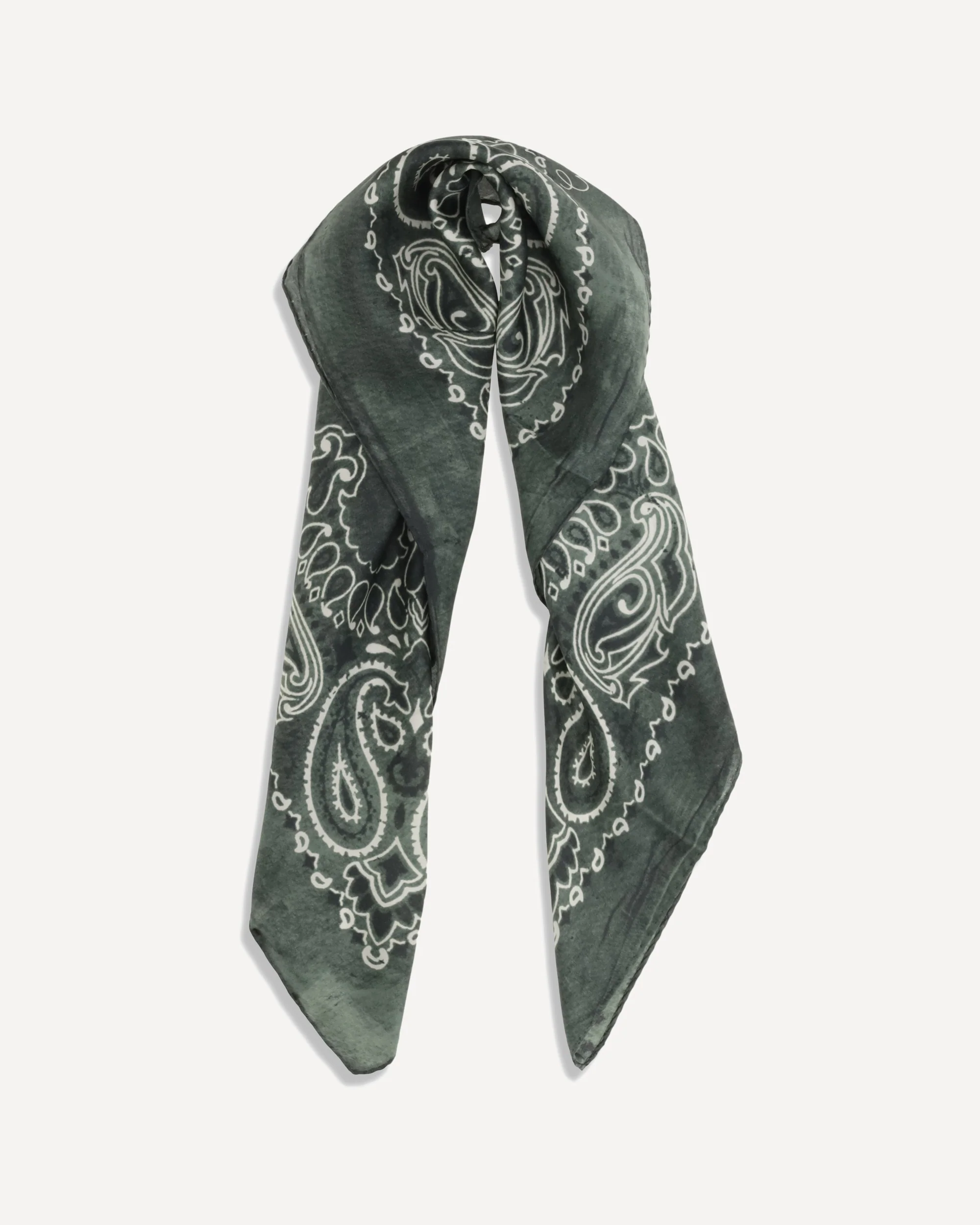 Golden paisley printed silk Scarf - GREEN | Cheap Luxury Handbags Store,