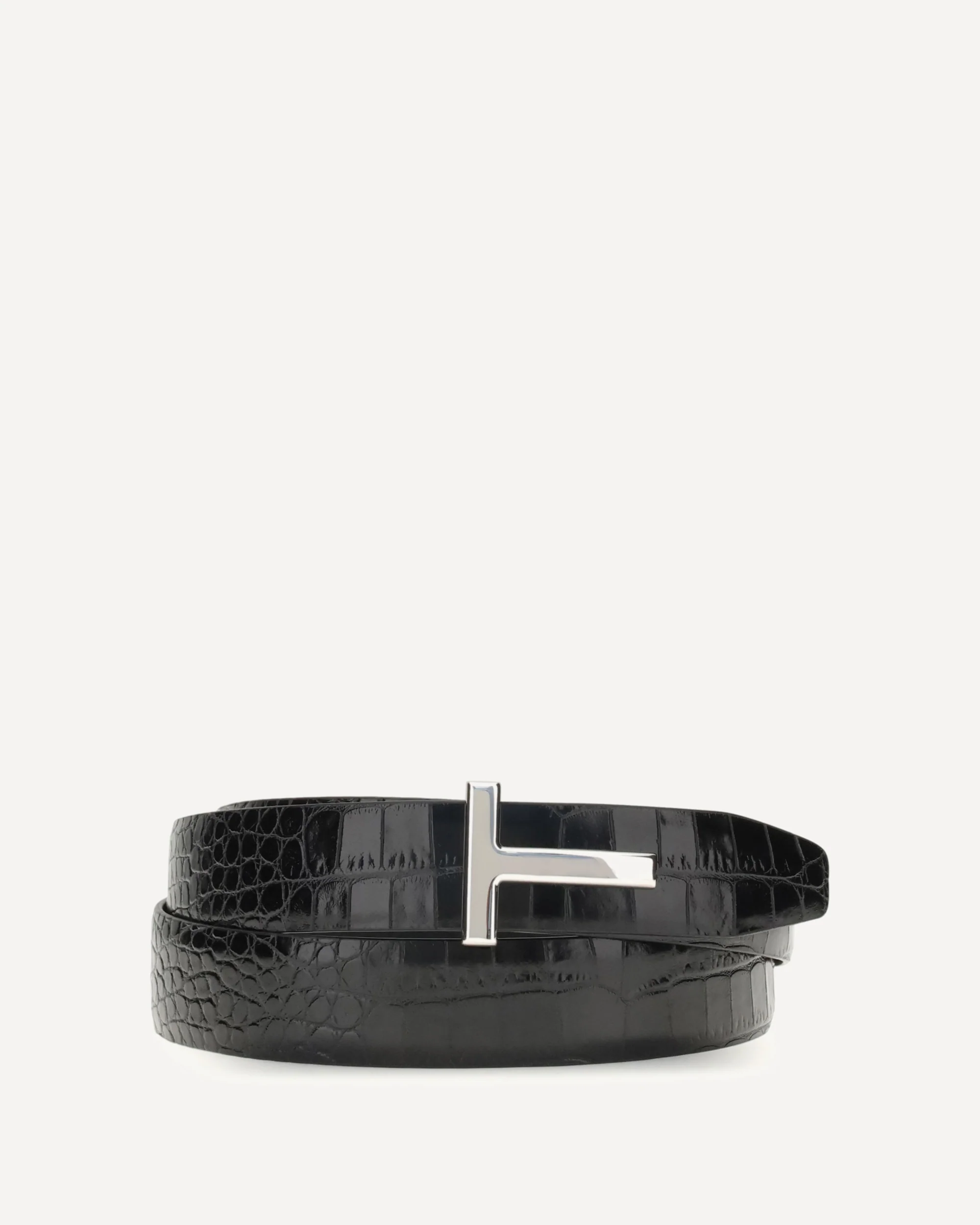 Croco leather Belt - BLACK | Cheap Luxury Handbags Store,
