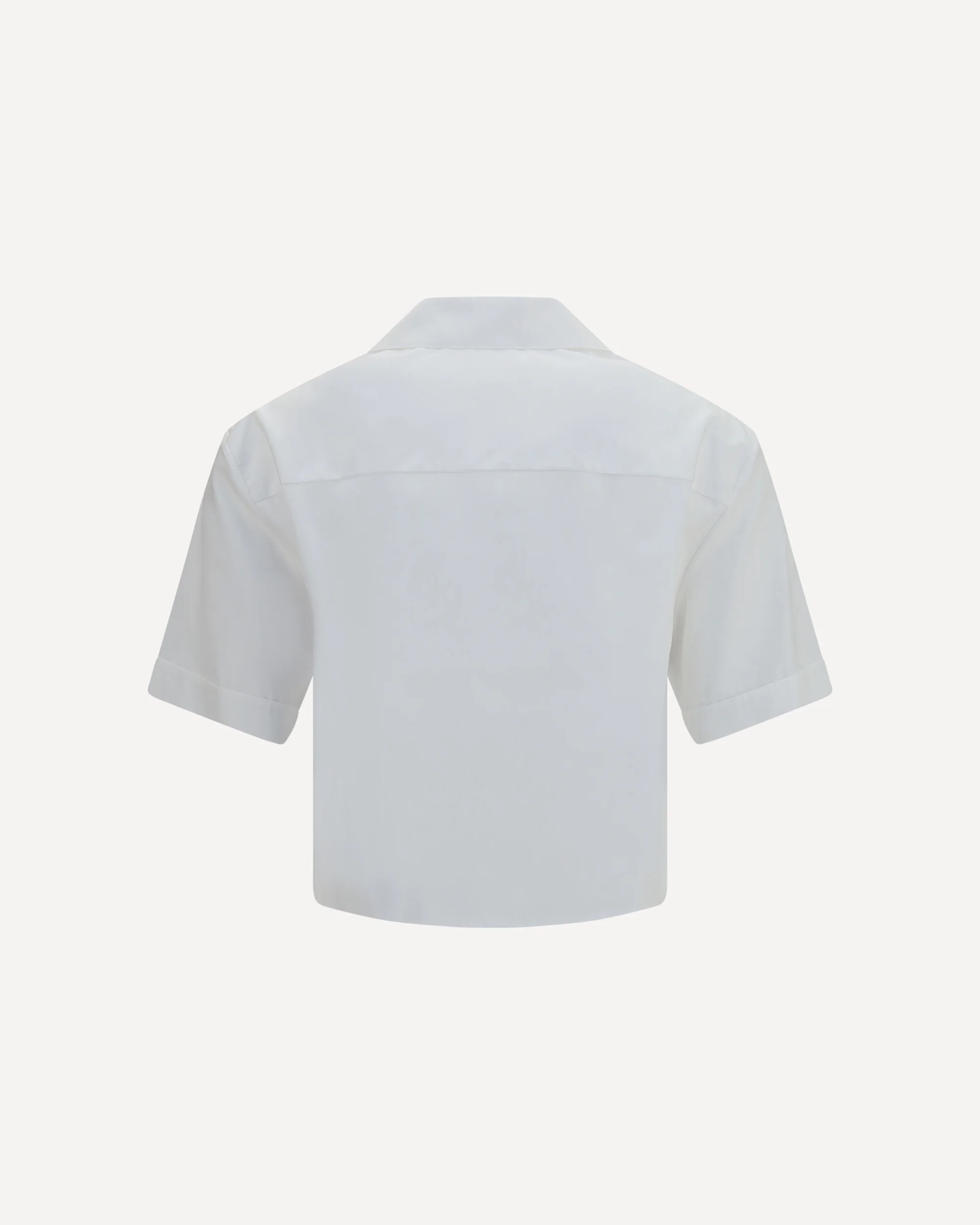 Cropped cotton poplin Shirt - WHITE | Cheap Luxury Handbags Store,