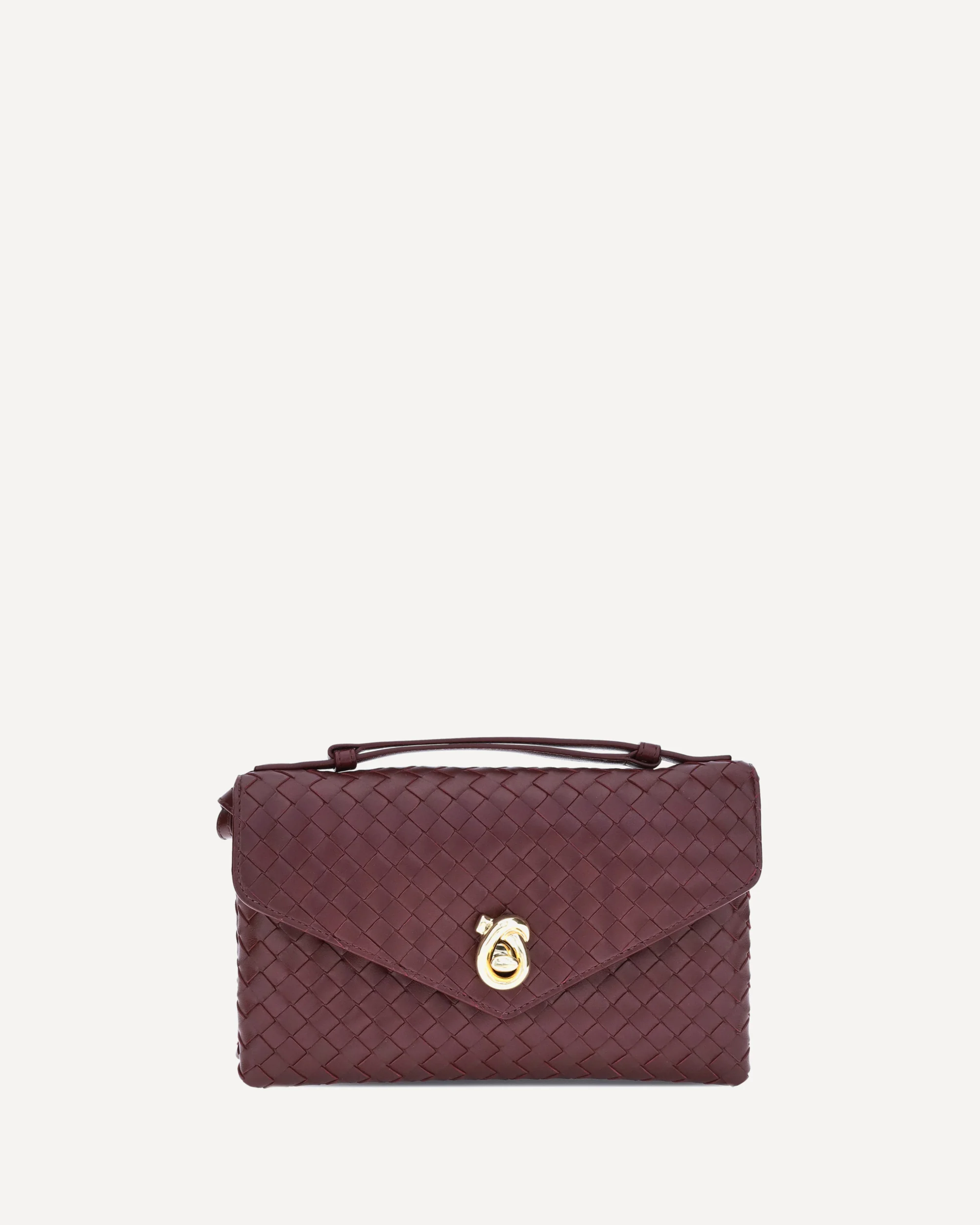 Knot Lock Shoulder Bag - BORDEAUX | Cheap Luxury Handbags Store,