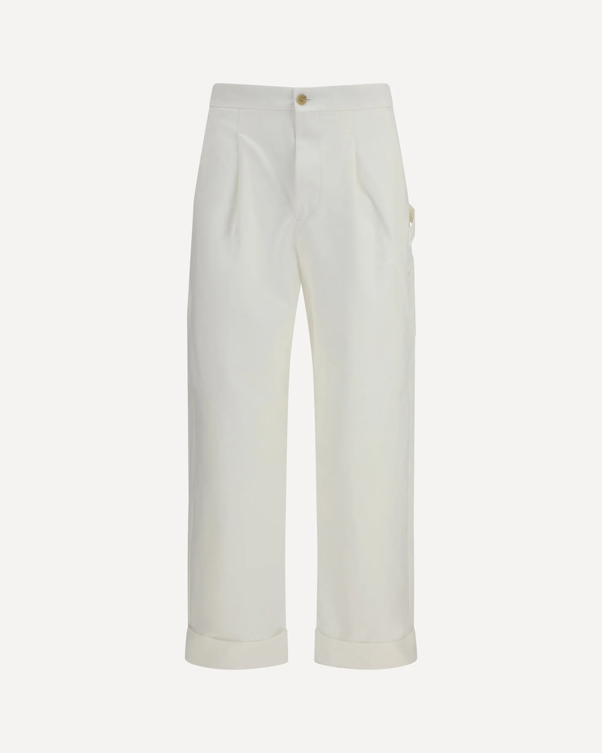 Cotton carpenter Pants - WHITE | Cheap Luxury Handbags Store,