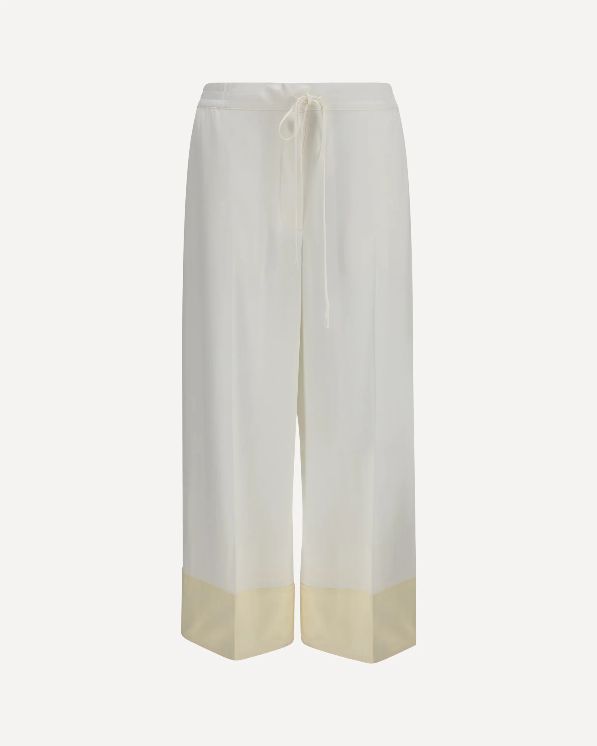 Drawstring satin Pants - WHITE | Cheap Luxury Handbags Store,